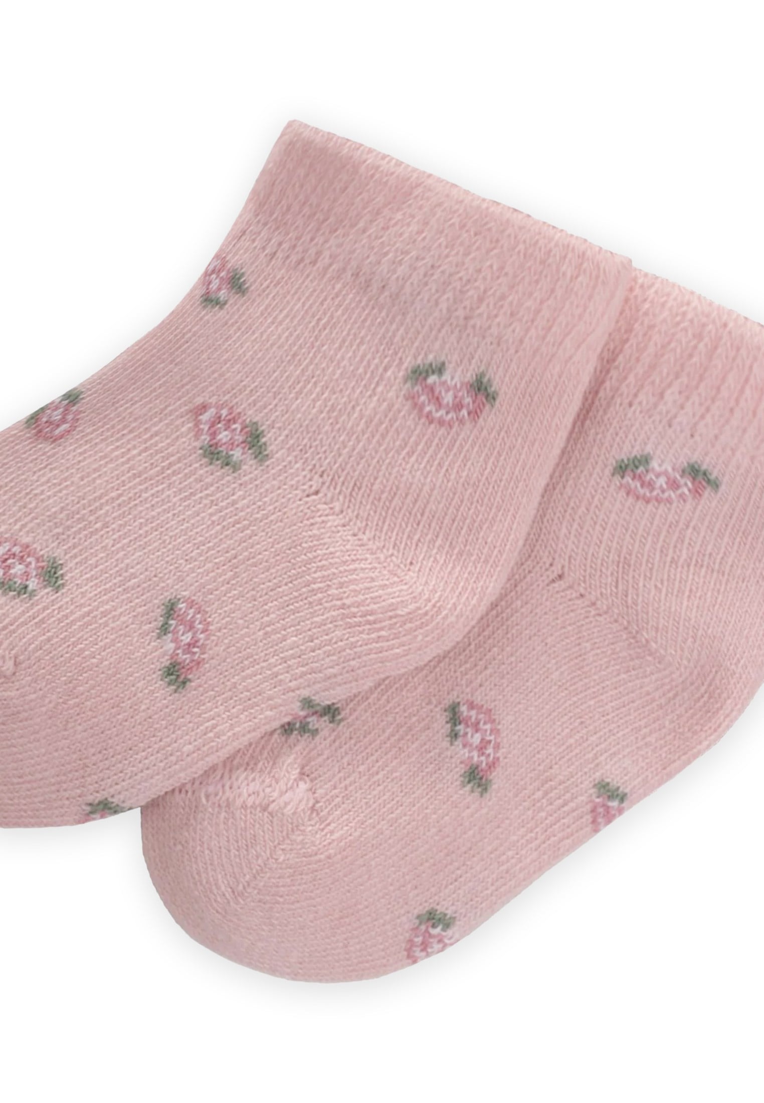 CigitÇiçek Desenli Bebe Soket 0-4 Yaş PUDRA PEMBE