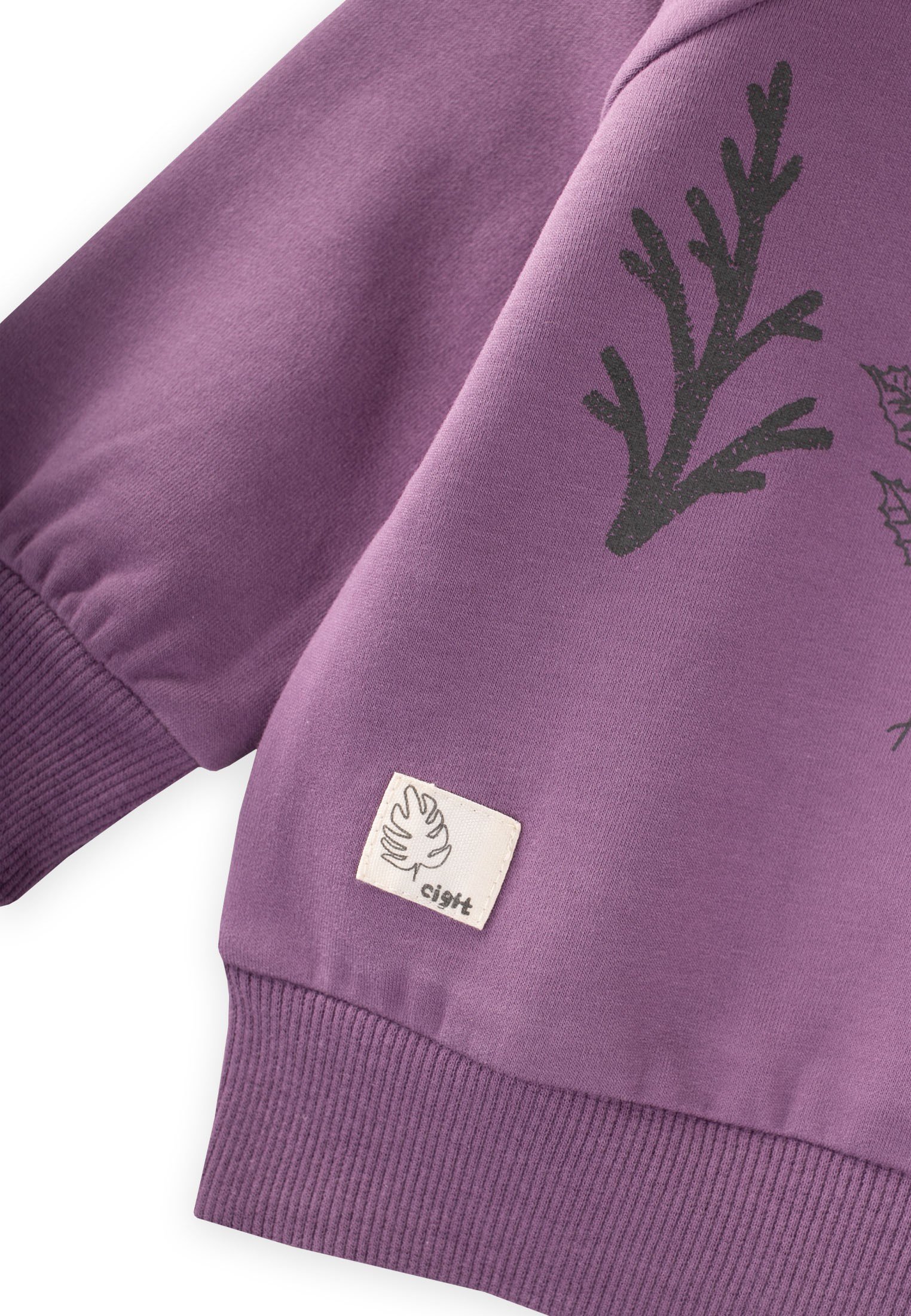 CigitAğaç Baskılı Sweatshirt 1-7 Yaş Mor