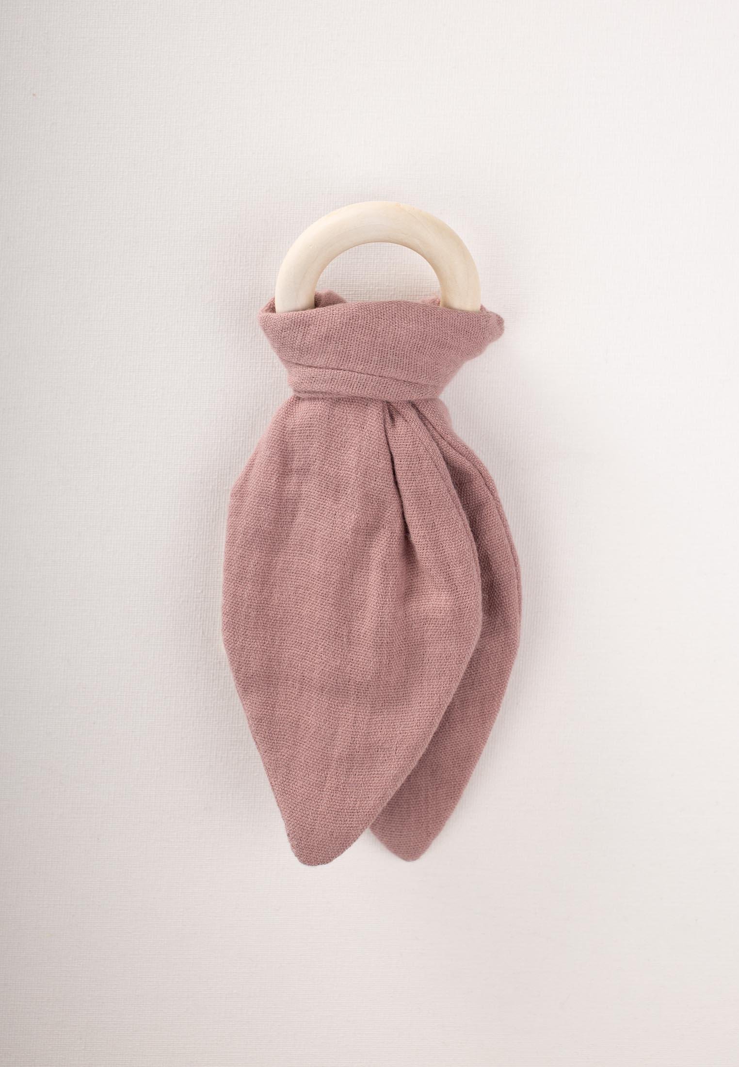 CigitAhşap müslin Kumaştan Diş Kaşıyıcı ROSE