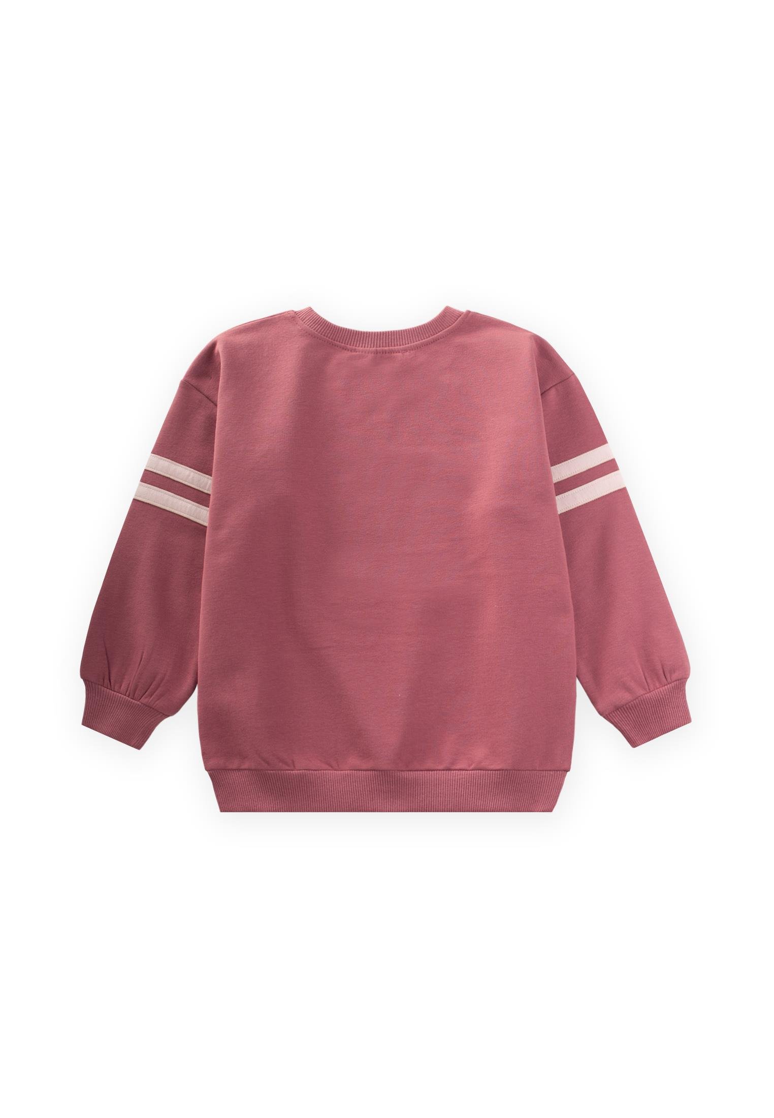 CigitAplikeli Sweatshirt 3-9 Yaş Gül Kurusu