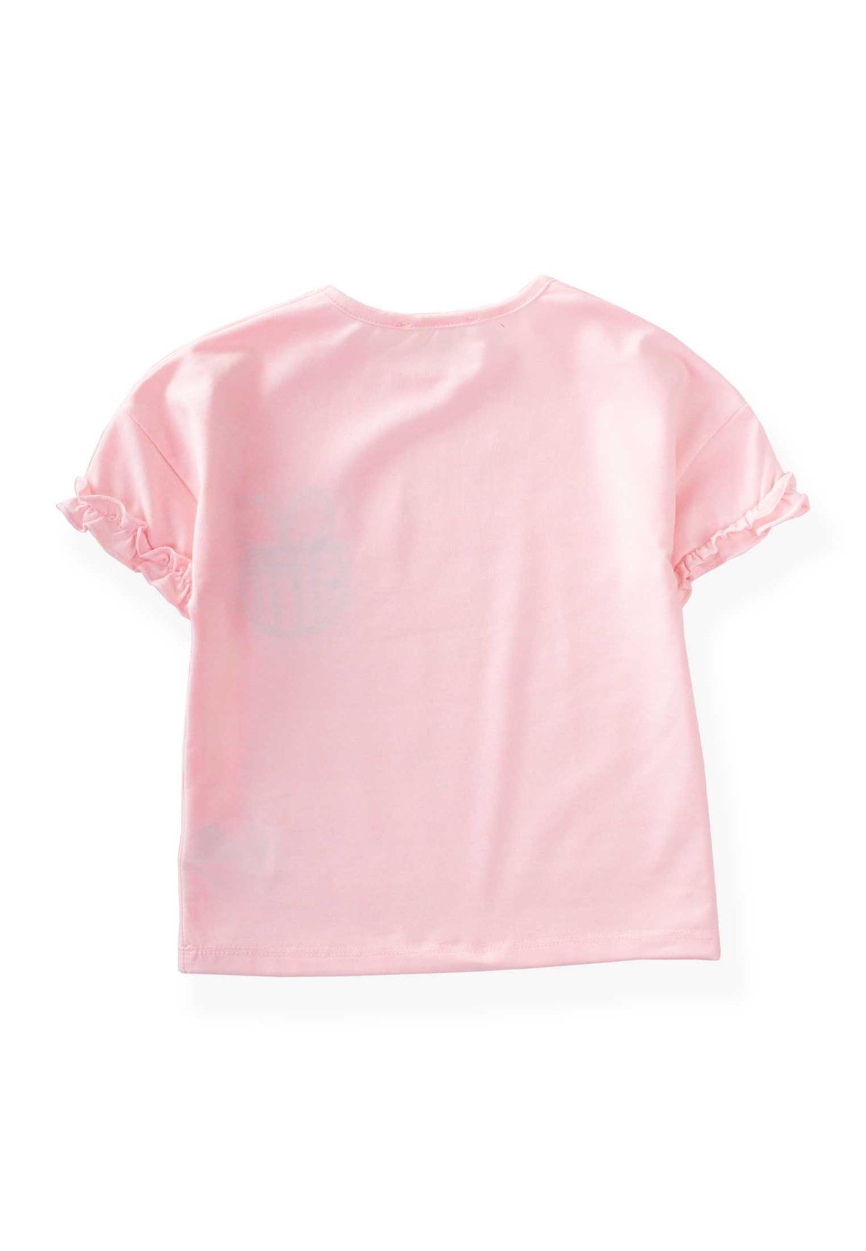 62572 - 5002Arı Aplikeli T-Shırt 2-7 Yaş PUDRA PEMBE  - CigitCigitArı Aplikeli T-Shırt 2-7 Yaş PUDRA PEMBE 