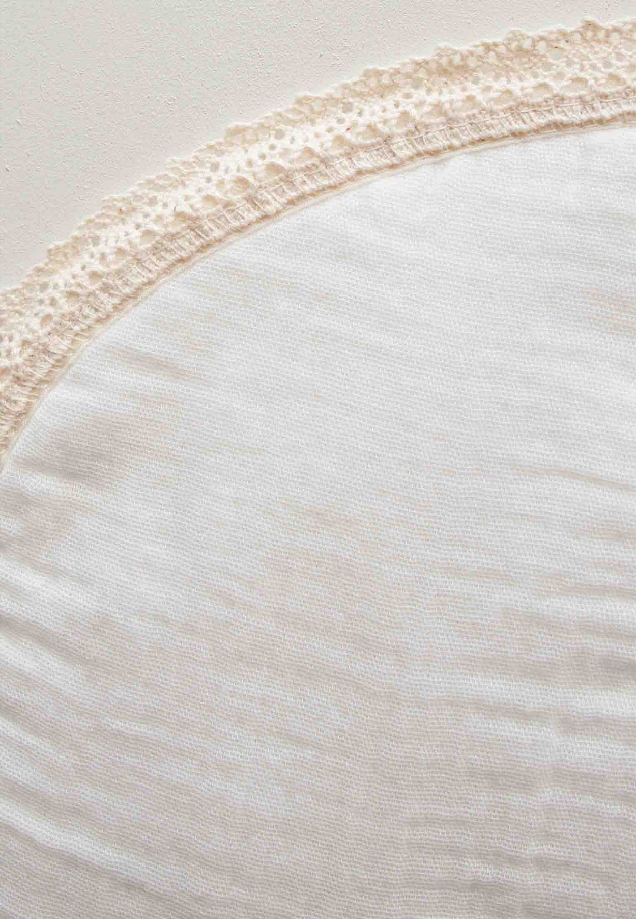 100109 - 013Bağlamalı Bebek Mama Önlüğü 25 cm Ekru - CigitCigitBağlamalı Ponponlu Mama Önlüğü 25 cm Ekru