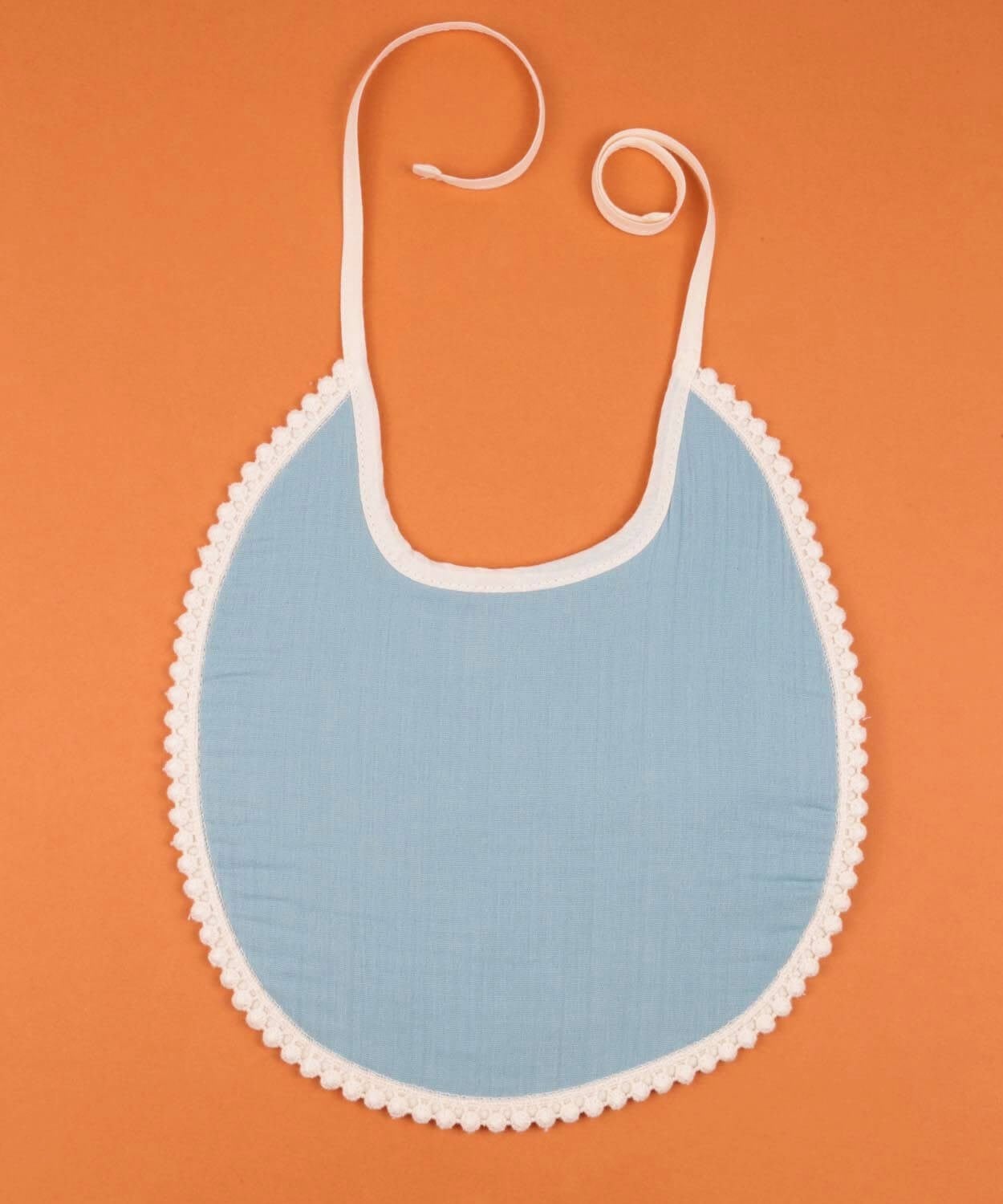 100109-2012BAGLAMALI BEBEK MAMA ONLUGU 25CM MUSLIN MINT - HAVLU GRI - cigit.com.trCigitBağlamalı Bebek Mama Önlüğü 25 cm Muslın Mınt - Havlu Grı