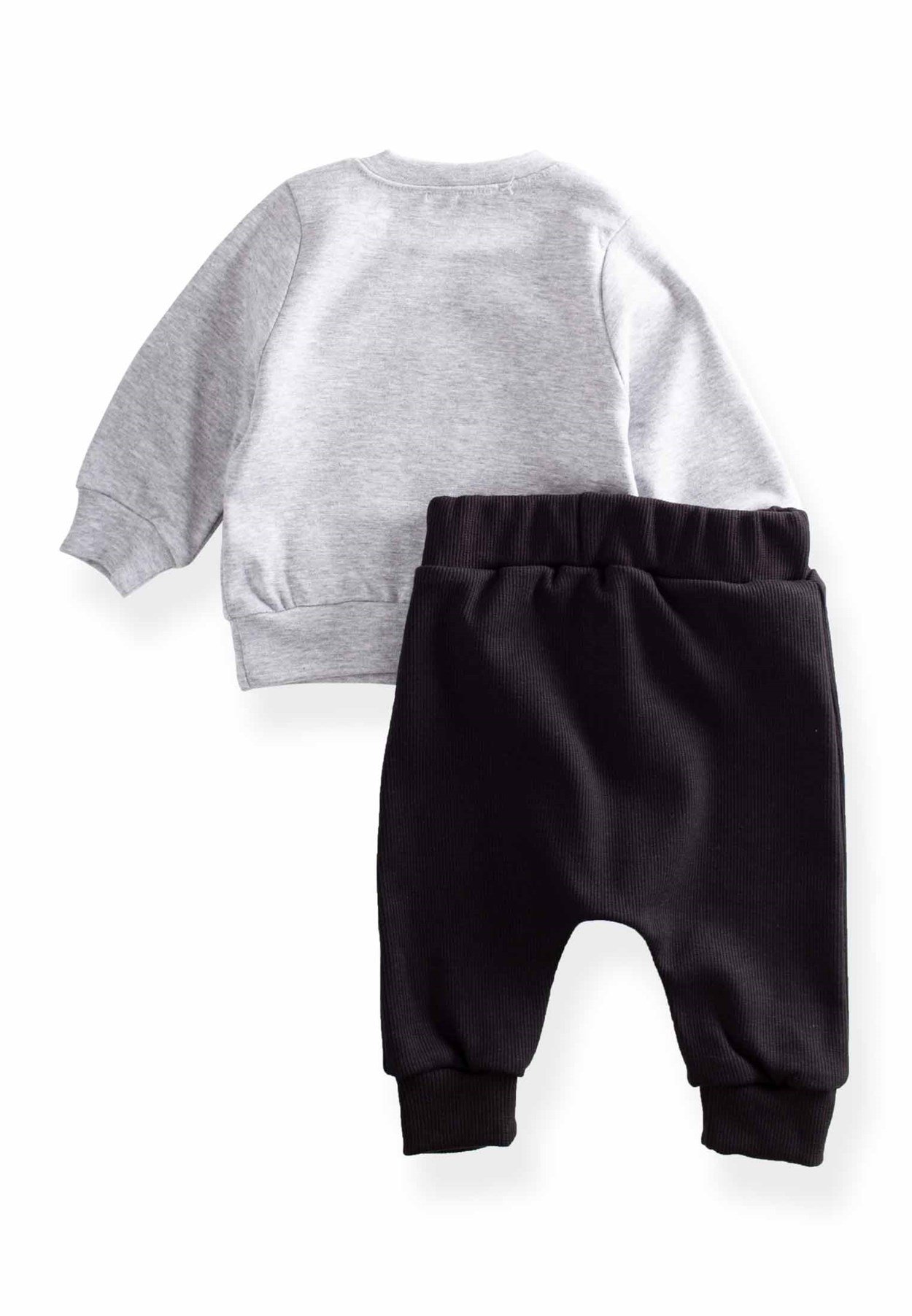 70880 - 5048Basıc Sweatshırt Takım 0-3 Yaş Gri melanj - CigitCigitBasıc Sweatshırt Takım 0-3 Yaş Gri melanj