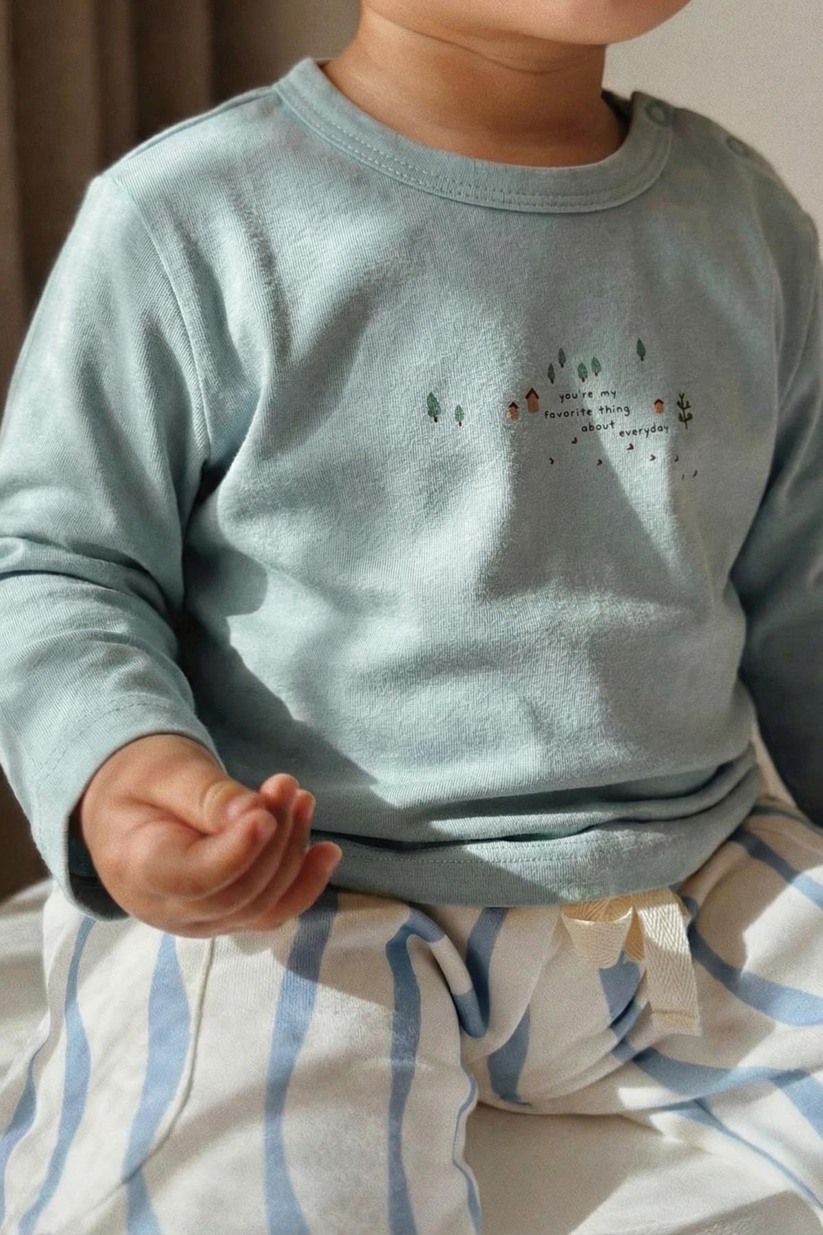 CigitBaskılı Mevsimlik T-Shırt 0-4 Yaş ÇAĞLA YEŞİLİ