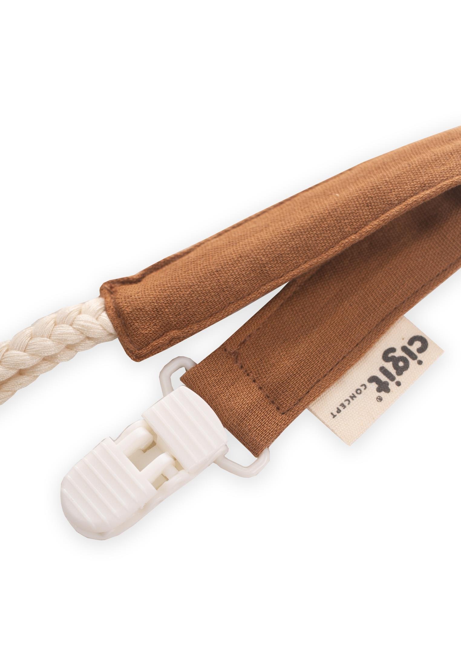 CigitBaby Cotton Pacifier Holder 23 cm BROWN