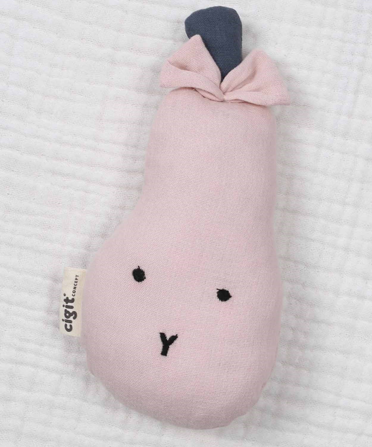 17063-4Bez Elişi Oyuncak Armut Pudra Pembe - CigitCigitBez Elişi Oyuncak Armut Pudra Pembe