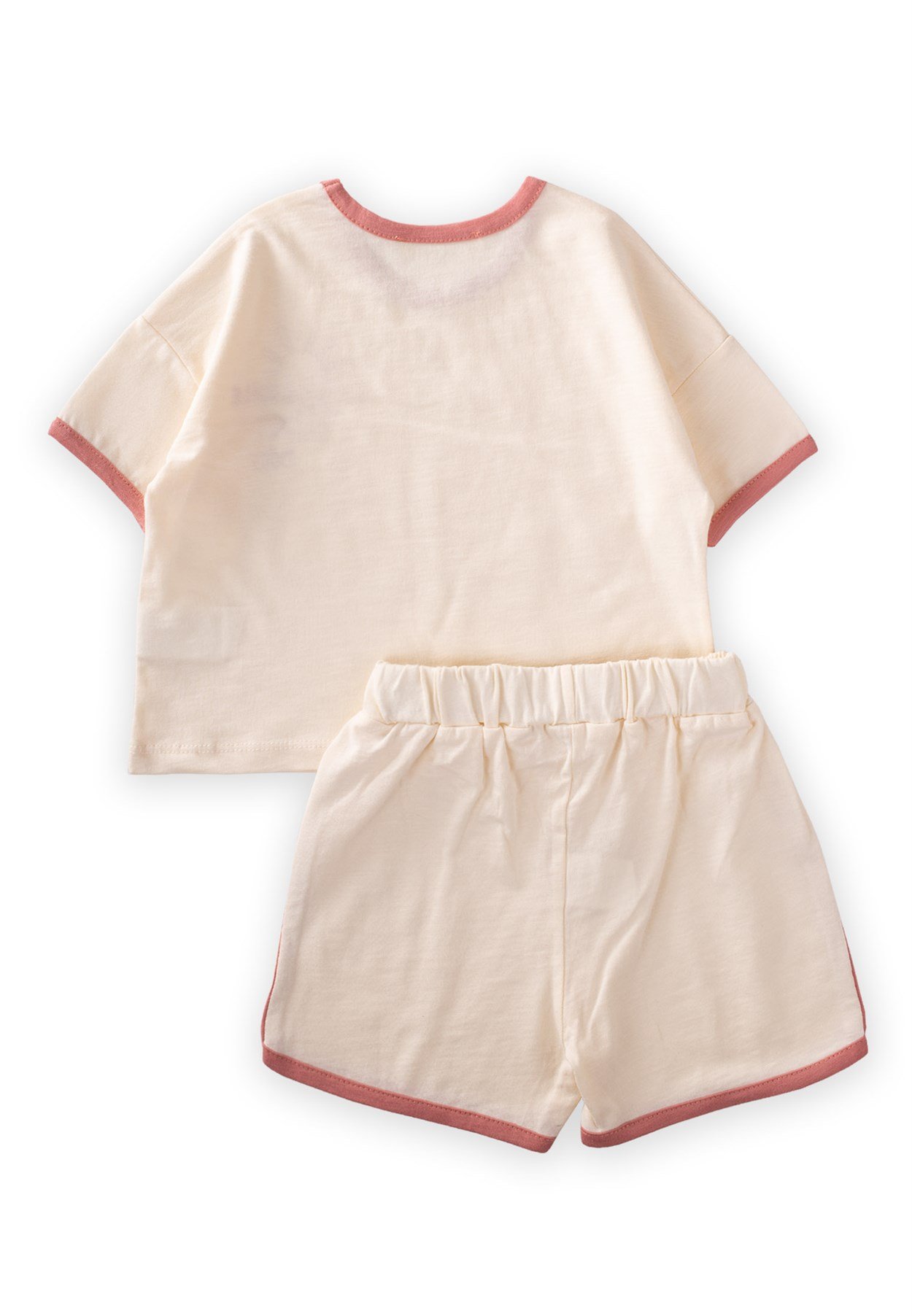 CigitBiye Garnili Oversize Şortlu Takım 1-7 Yaş Kum
