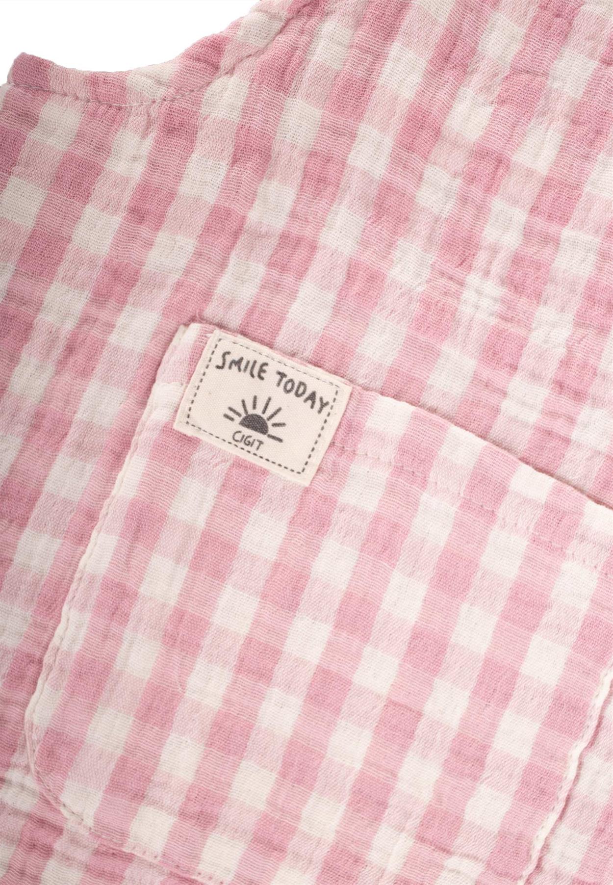 CigitBohem Ekose Müslin Tulum 0-4 Yaş Pembe
