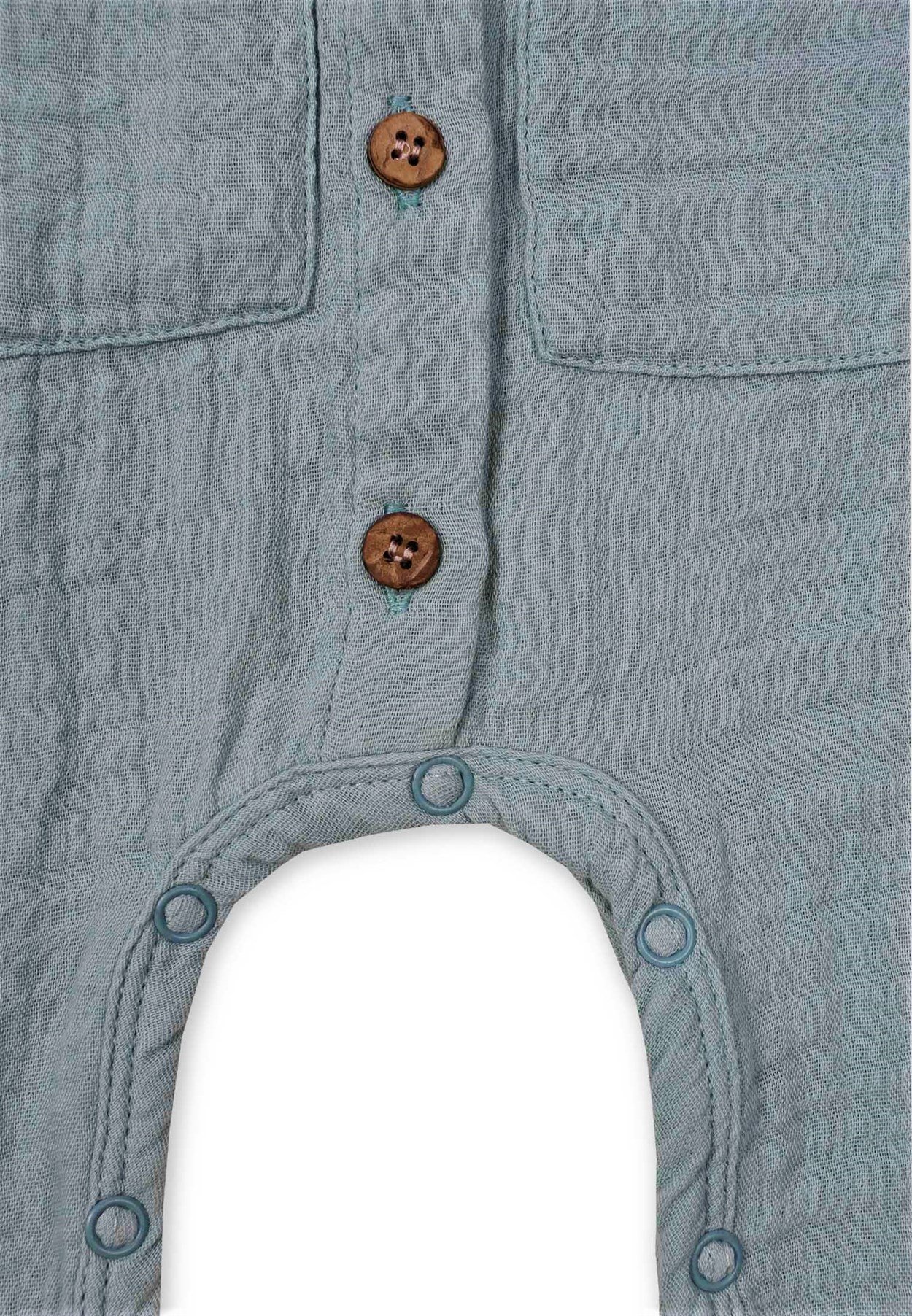 62029 - 5008Büyük Cepli Boydan Patlı Muslin Tulum 0-3 Yaş Mint Yeşili - www.cigit.com.trCigitBüyük Cepli Boydan Patlı Muslin Tulum 0-3 Yaş Mint Yeşili