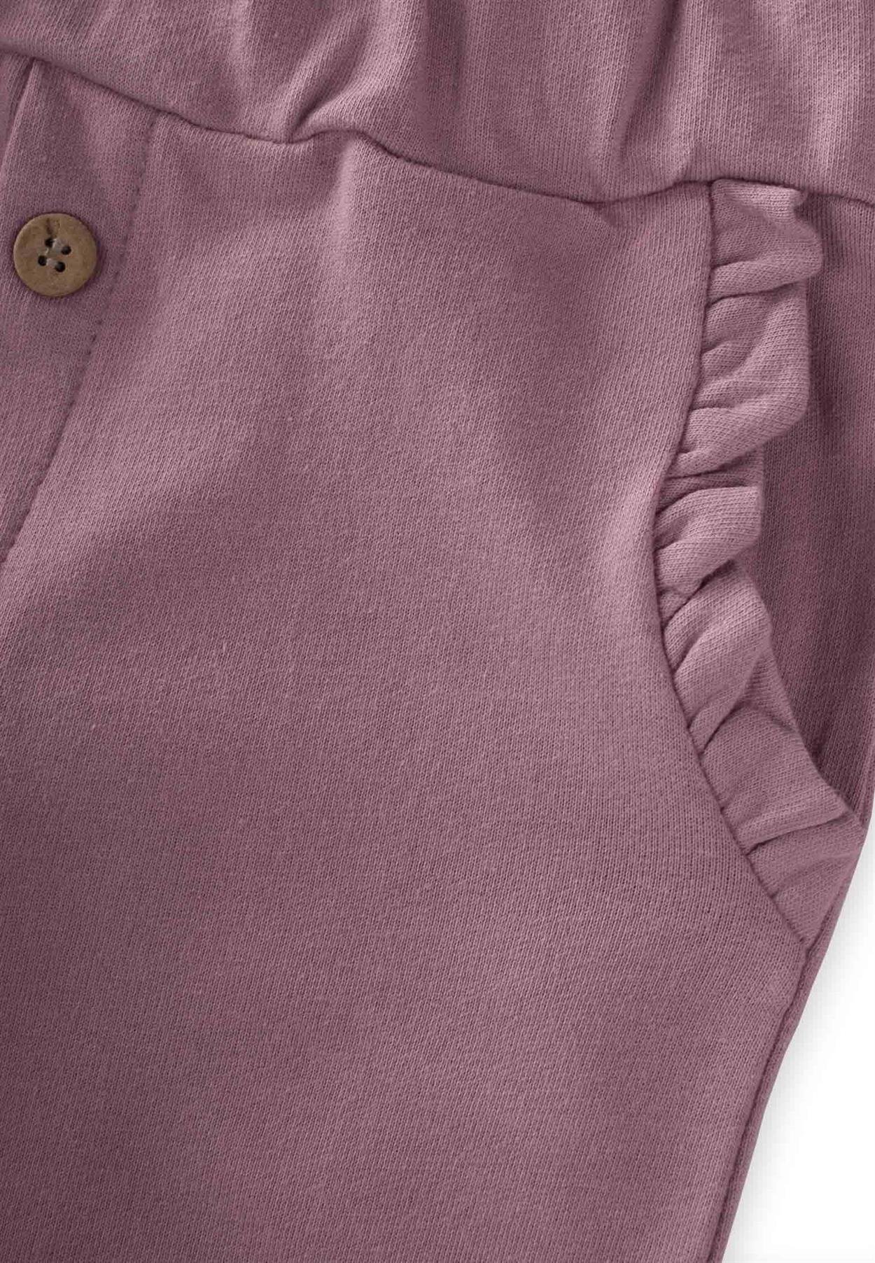 CigitCebi Fırfırlı Patlı Örme Pantolon 2-8 Yaş Leylak