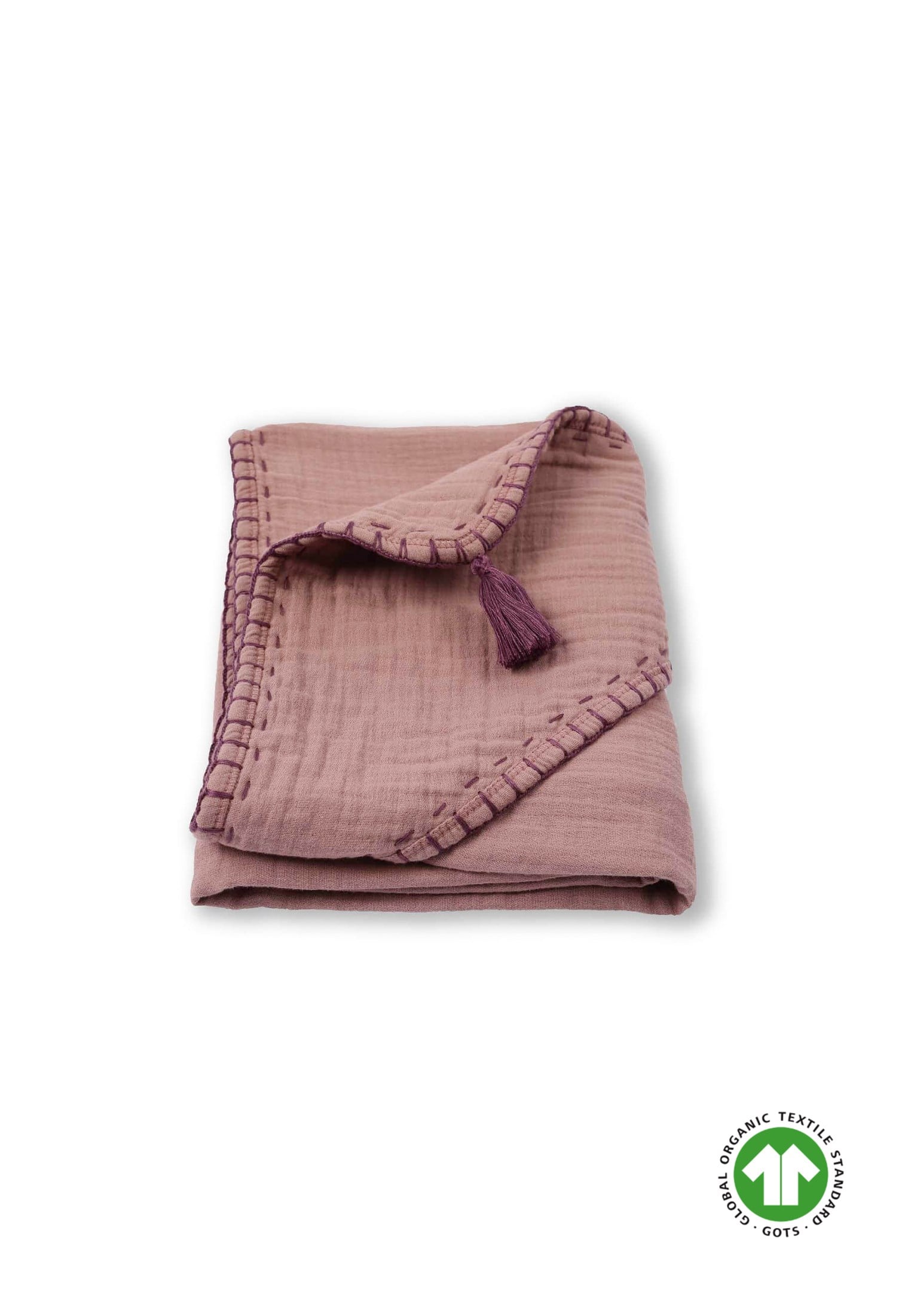 CigitÇift Kat El İşi Müslin Üçgen Havlu (Yıkanmıştır) 75X75 cm Bakır