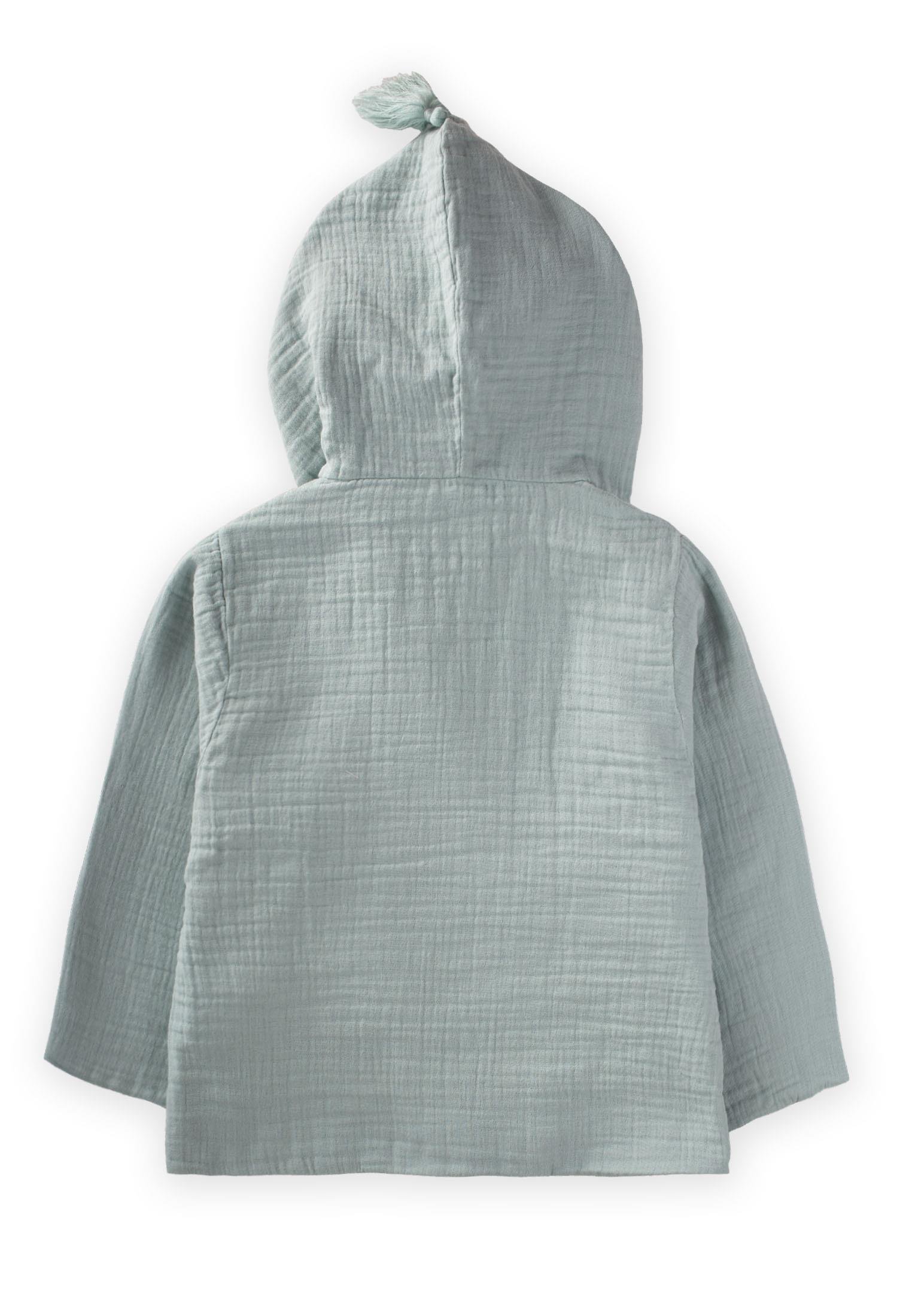 CigitDouble Layer Muslin Children's Bathrobe 2-9 Years Green