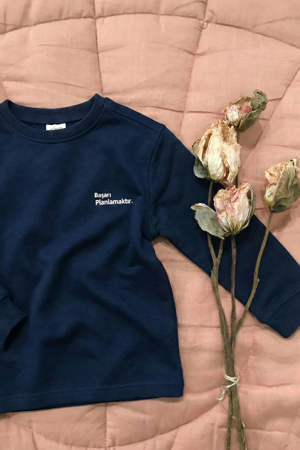 CigitAğır Kumaş Uzun Kollu T-Shırt 4-12 Yaş LACİVERT