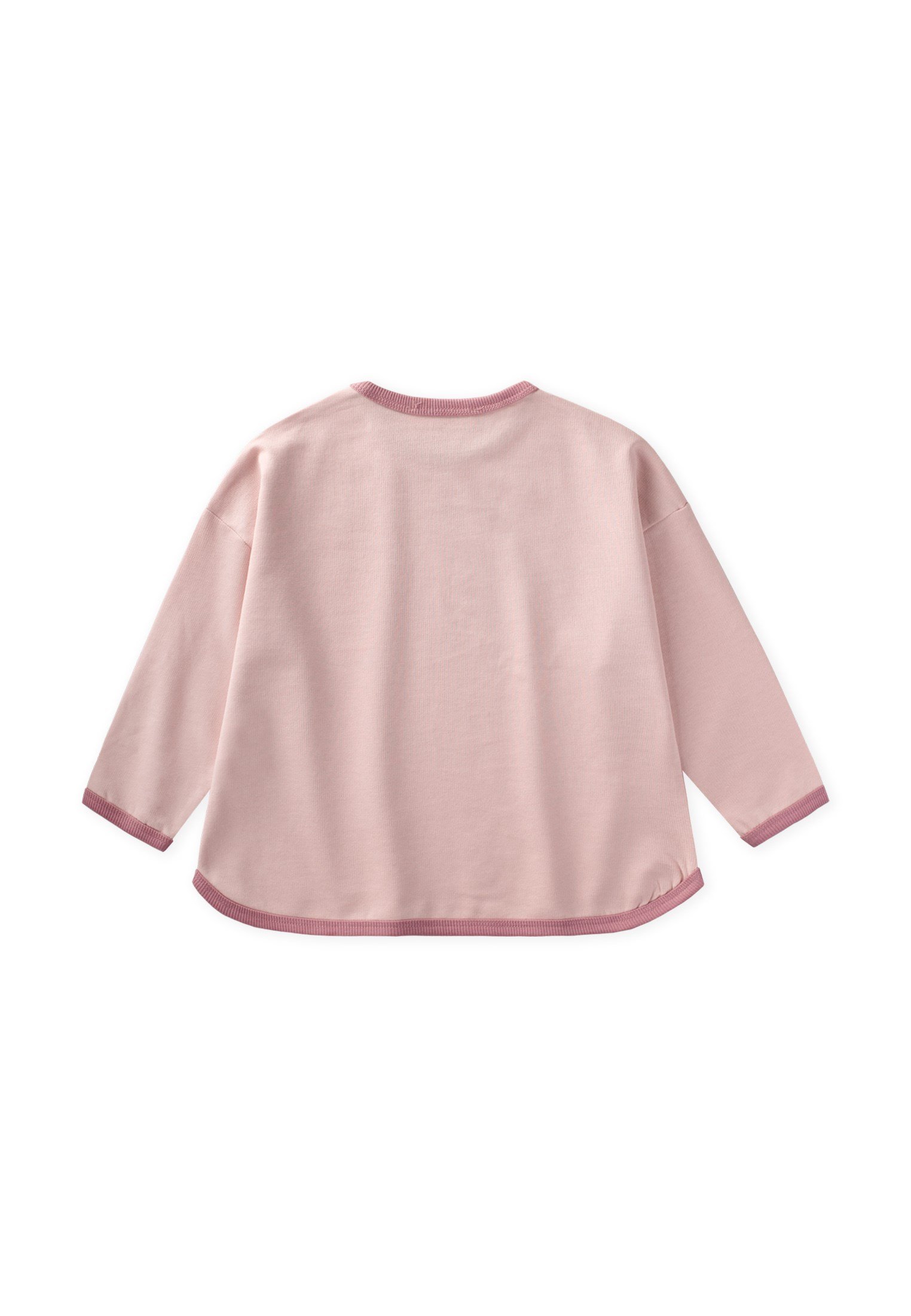 CigitGeniş Kesim Mevsimlik Uzun Kollu T-Shirt 2-8 Yaş Pudra Pembe