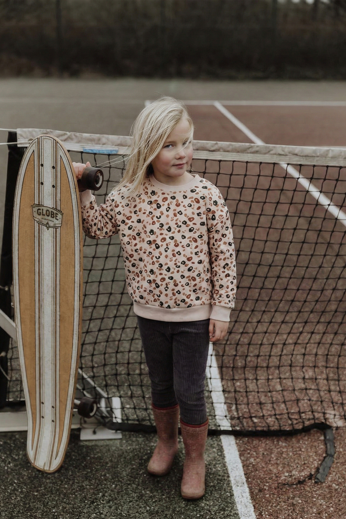 CigitKadife Taytlı Sweatshırt Takım 2-10 Yaş TAŞ