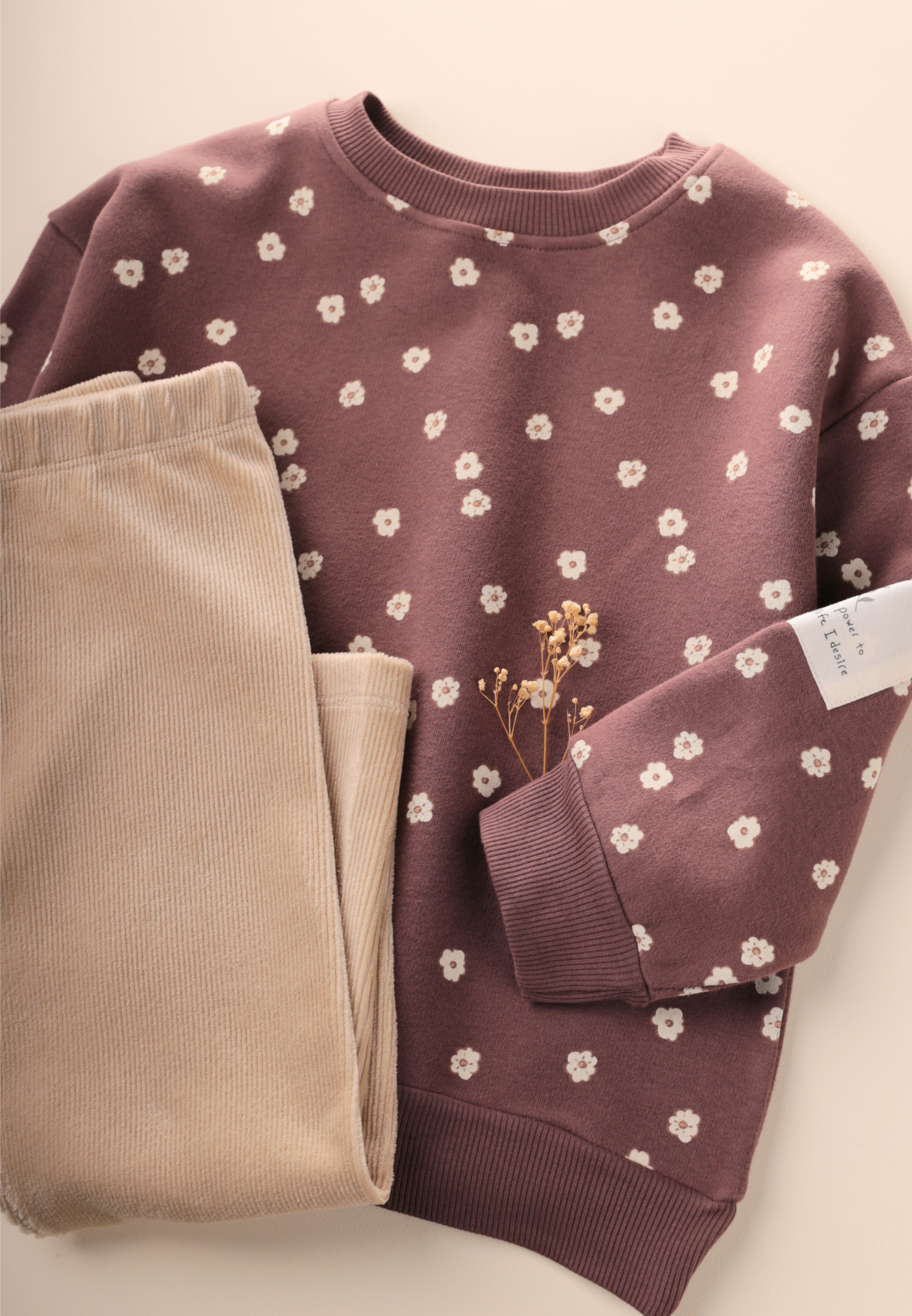 CigitKadife Taytlı Sweatshirt Takım 2-10 Yaş A Kahve