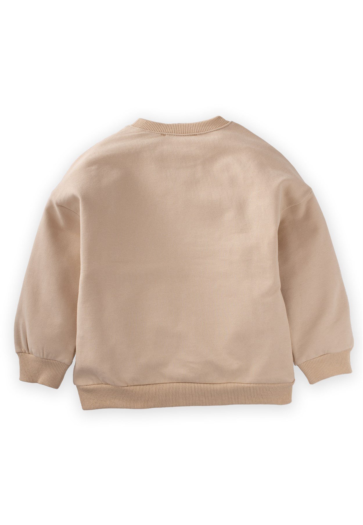 CigitSoyut Yaprak Baskılı Sweatshirt 3-9 Yaş Kum
