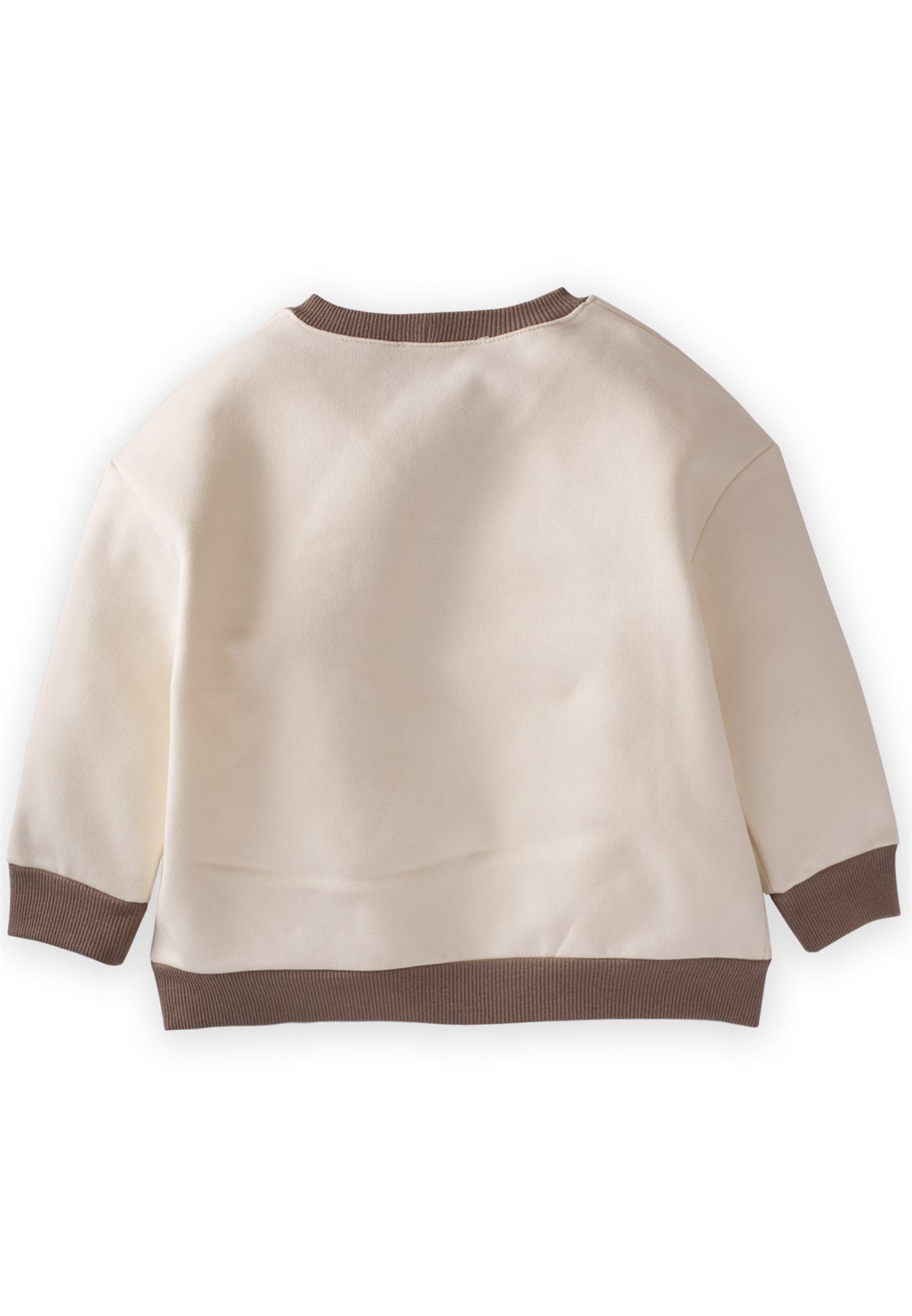 CigitV Yaka Sweatshirt  2-8 Yaş Ekru
