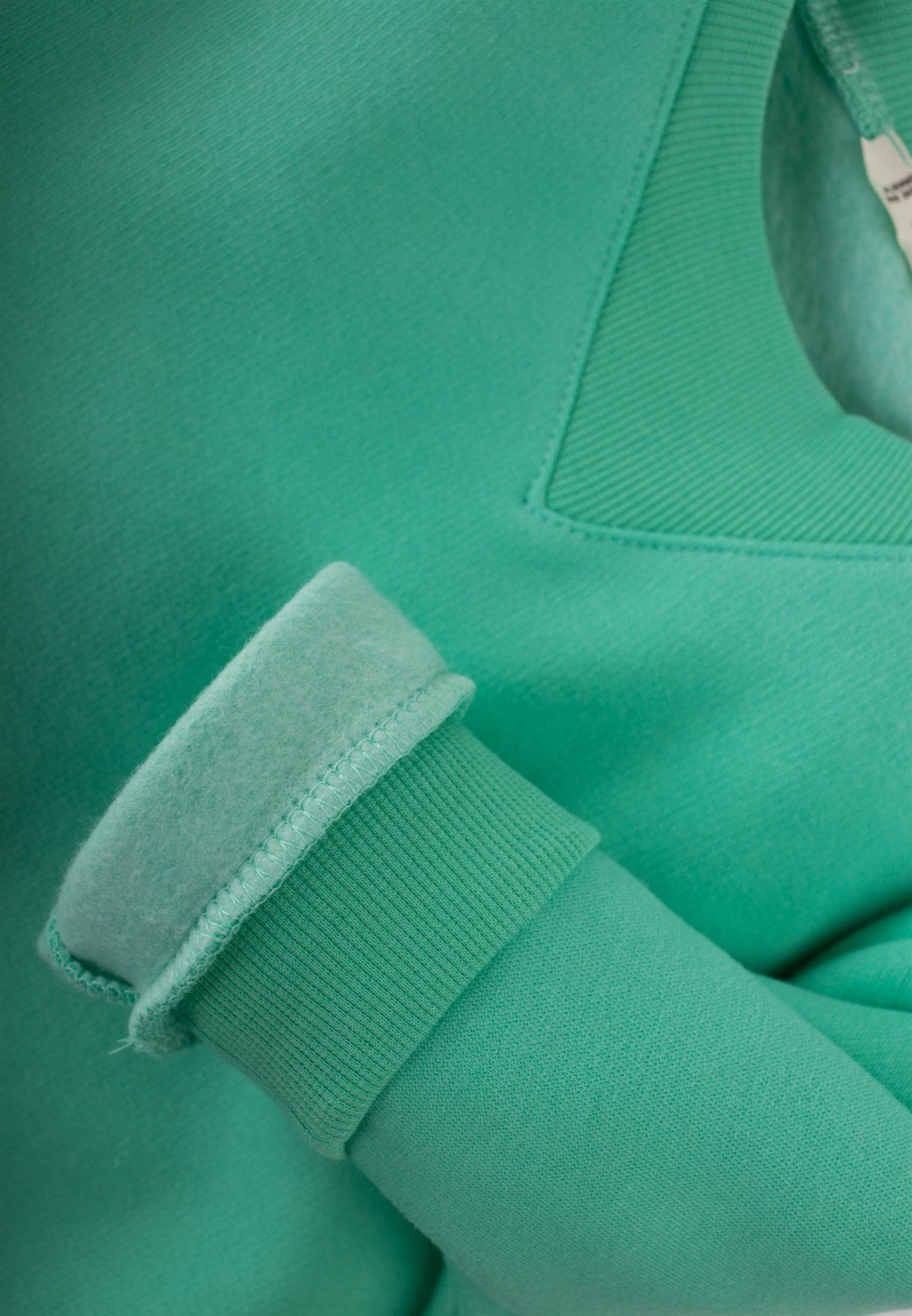 CigitV Yaka Sweatshirt  2-8 Yaş Mint Yeşili