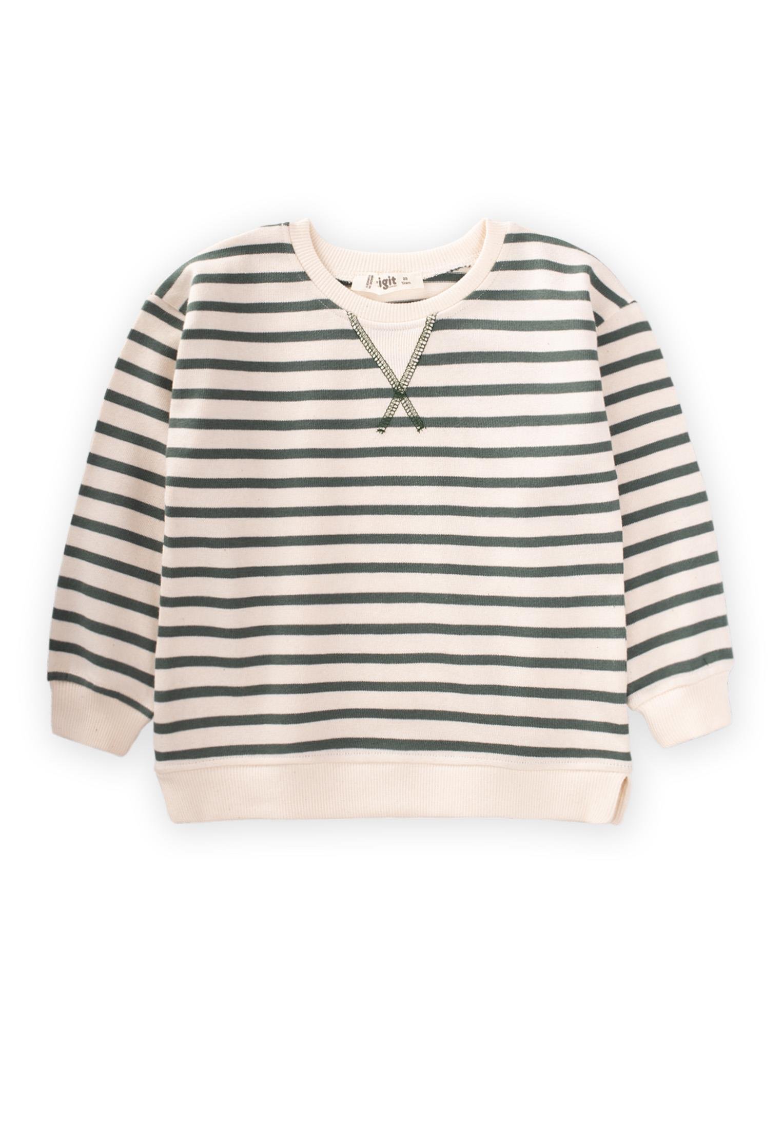 CigitStriped Seasonal Sweat 2-10 Years Green