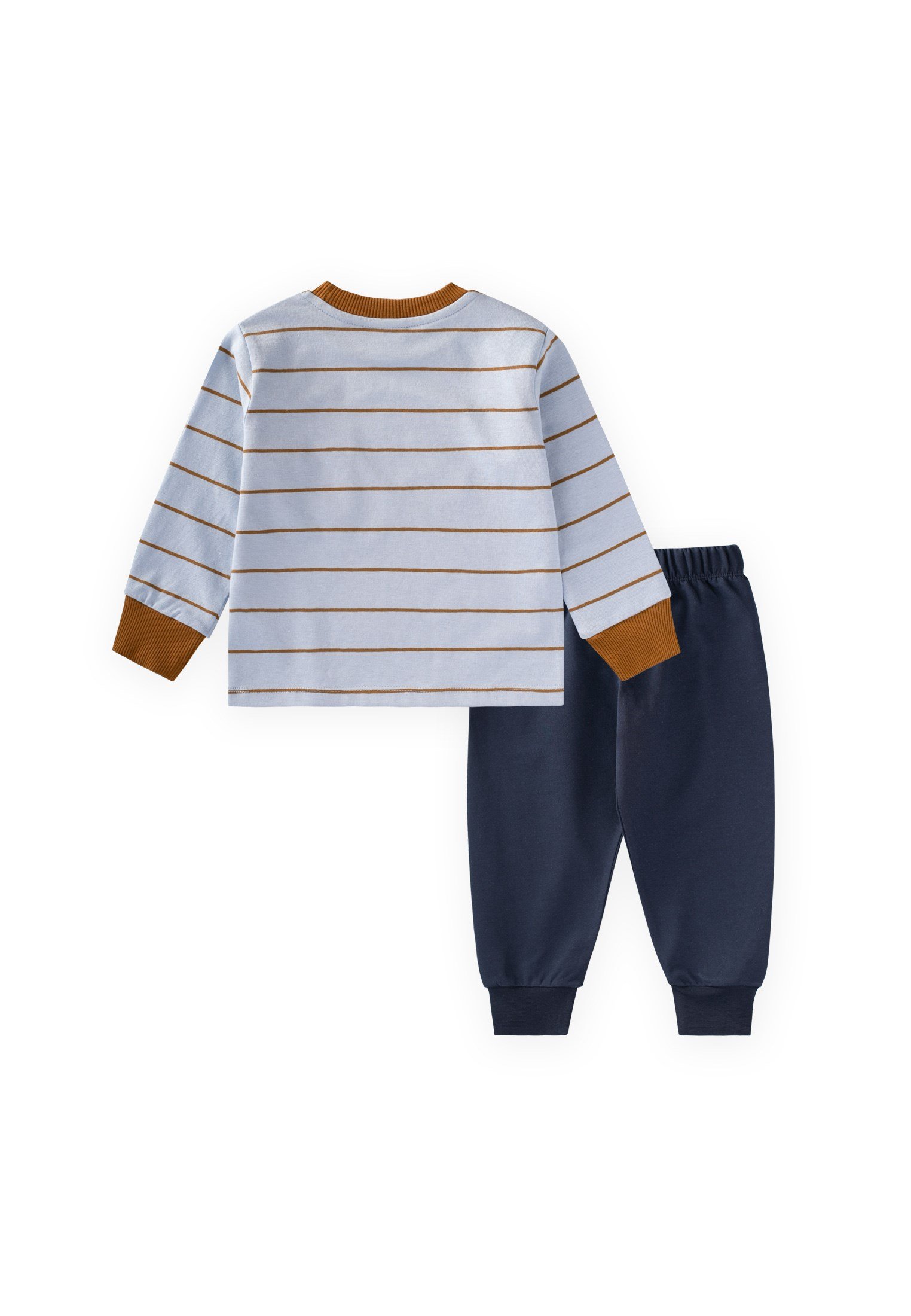 CigitÇizgili Mevsimlik Pijama Takımı 1-8 Yaş Mavi