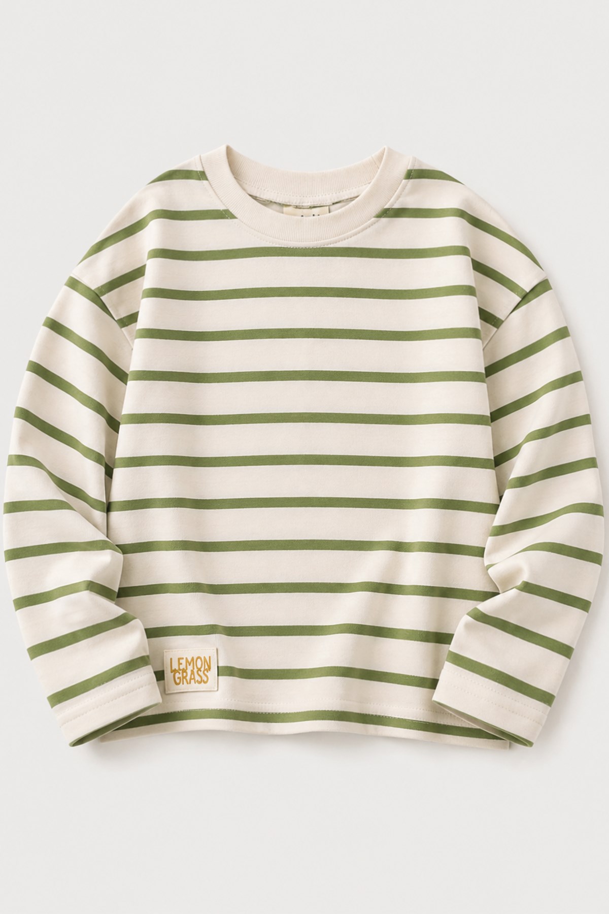 CigitStriped Seasonal T-Shirt 1-10 Years OIL GREEN