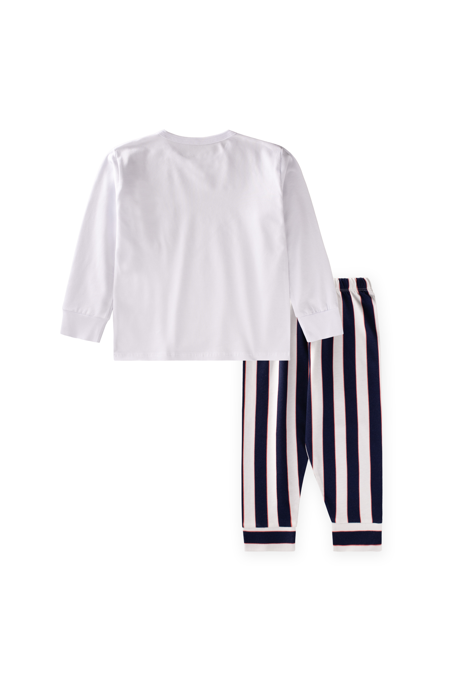 CigitÇizgili Pijama Takım 2-8 Yaş Kırık Beyaz