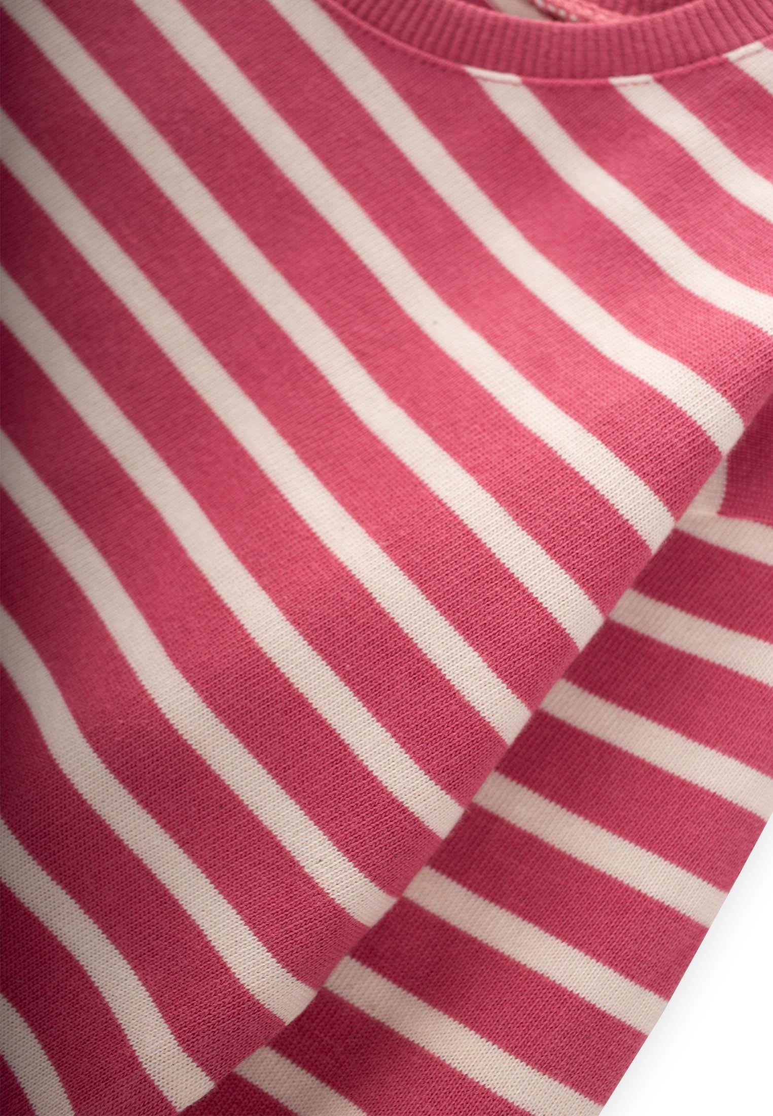 CigitÇizgili Triko Sweatshırt 2-14 Yaş FUŞYA