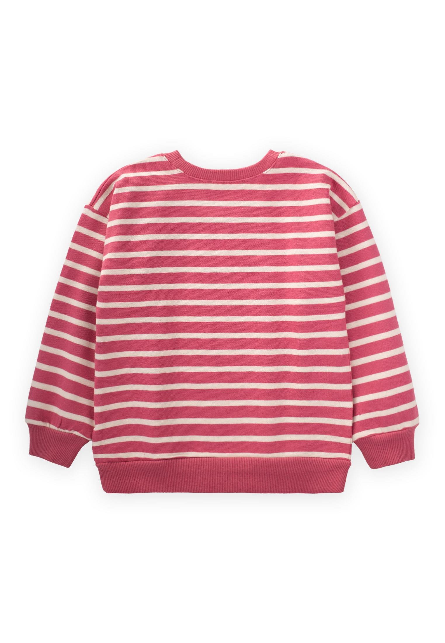 CigitÇizgili Triko Sweatshırt 2-14 Yaş FUŞYA