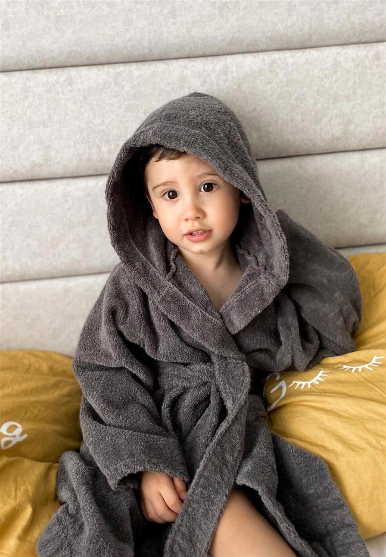 CigitÇocuk Bornoz 2-9 Yaş Füme 
