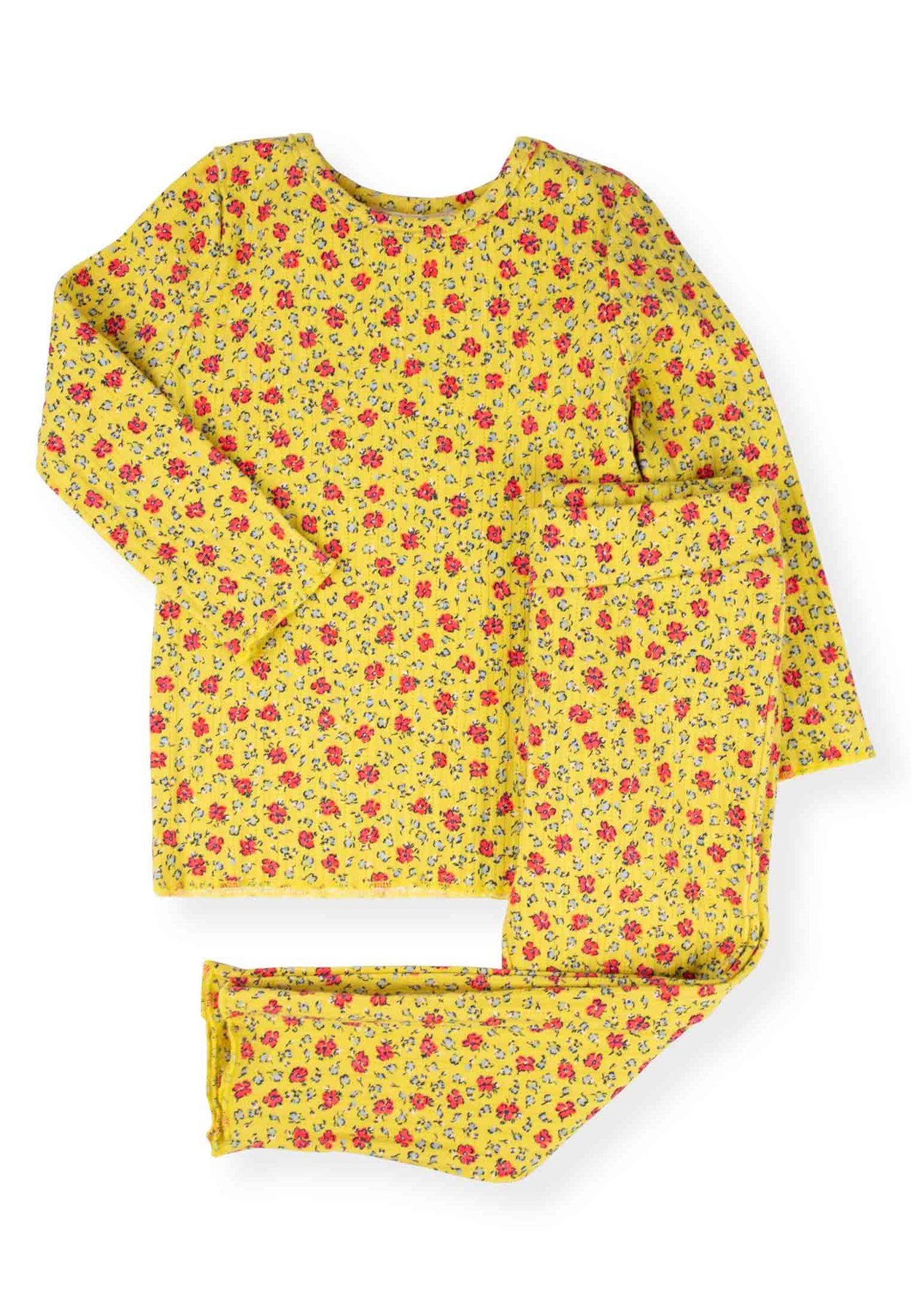 50245 - 5060Desenli Pijama Takım 2-8 Yaş Sarı - CigitCigitDesenli Pijama Takım 2-8 Yaş Sarı