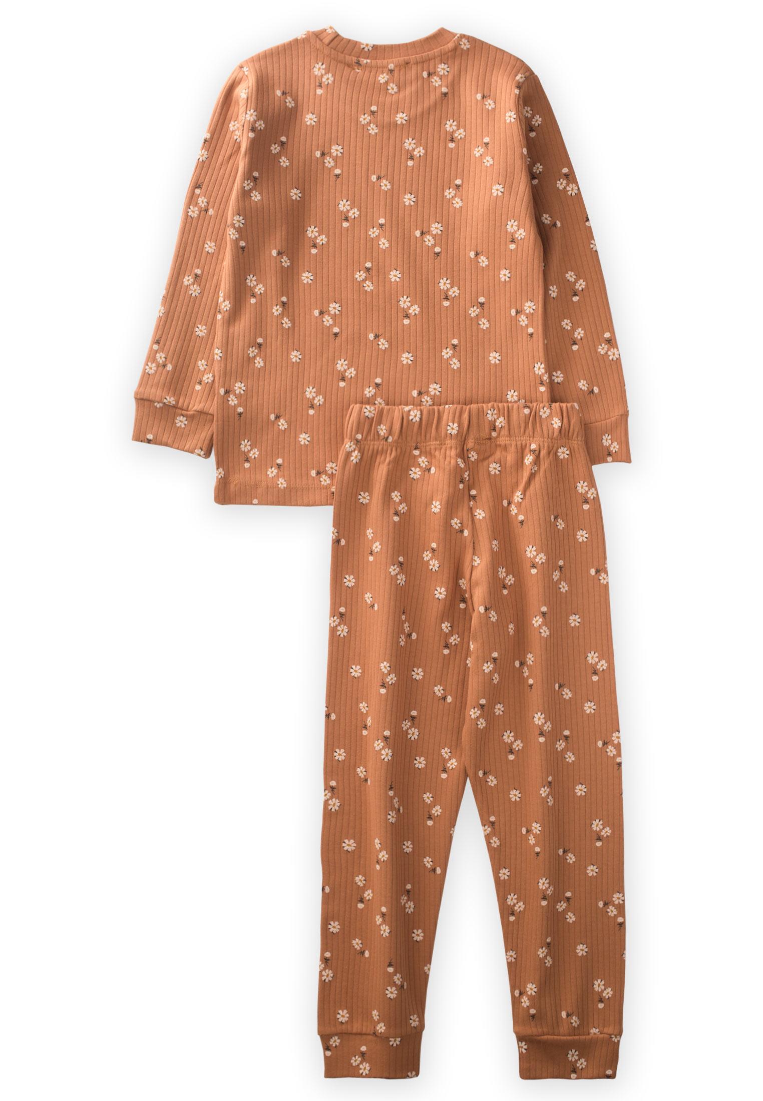 CigitDesnli Pijama Takım 3-8 Yaş Kahve