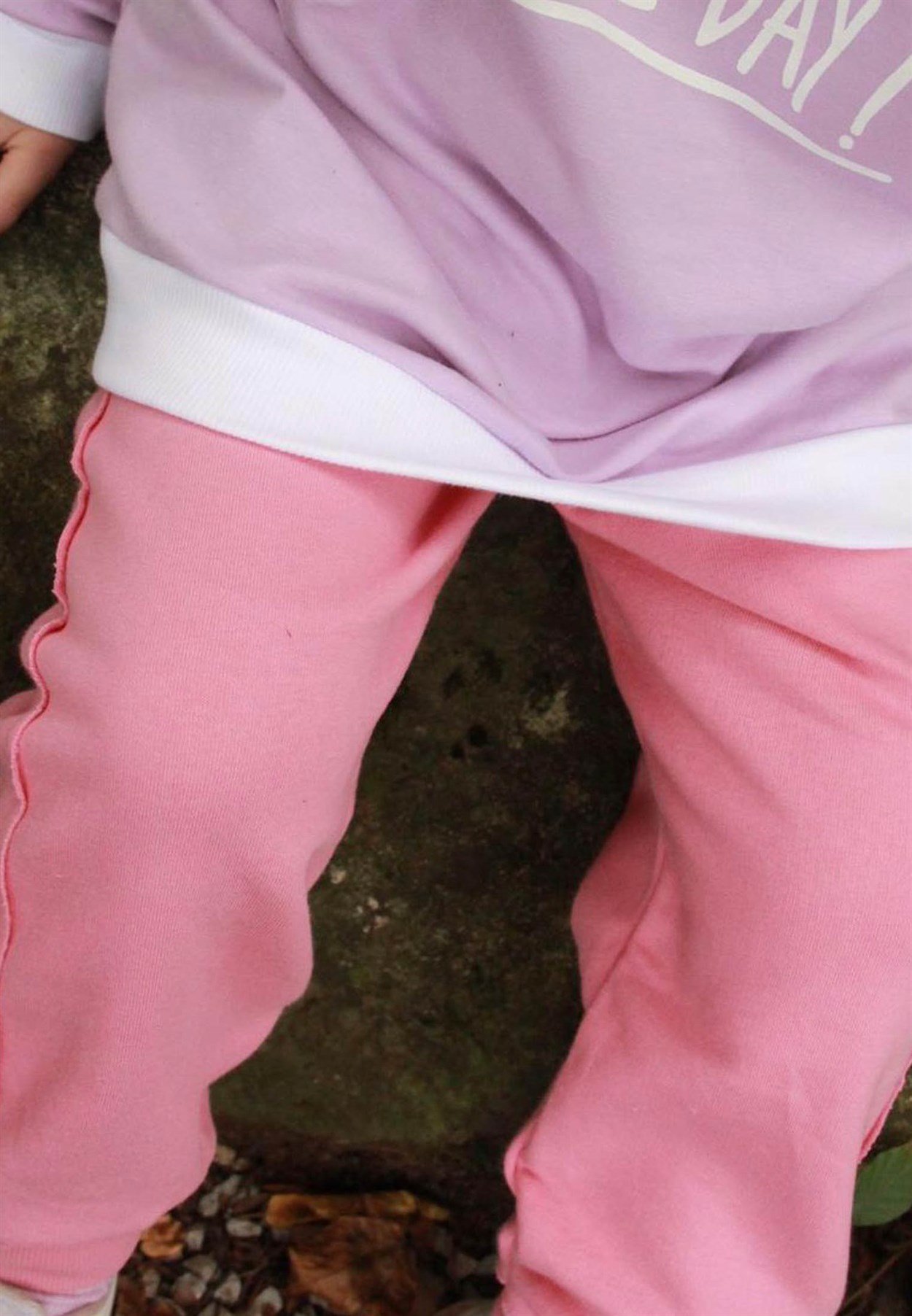 CigitDikiş Detaylı Basic Eşofman 3-8 Yaş Pembe