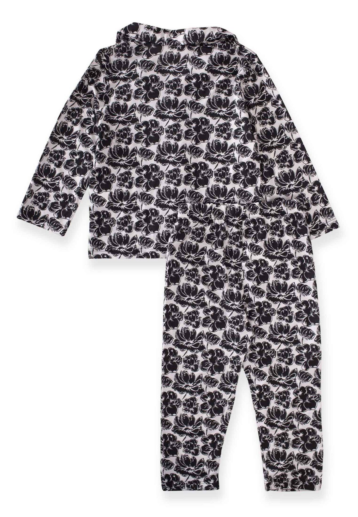 70908 - 5056Dökümlü Gömlek Yaka Pijama Takım 3-9 Yaş BEYAZ - CigitCigitDökümlü Gömlek Yaka Pijama Takım 3-9 Yaş BEYAZ