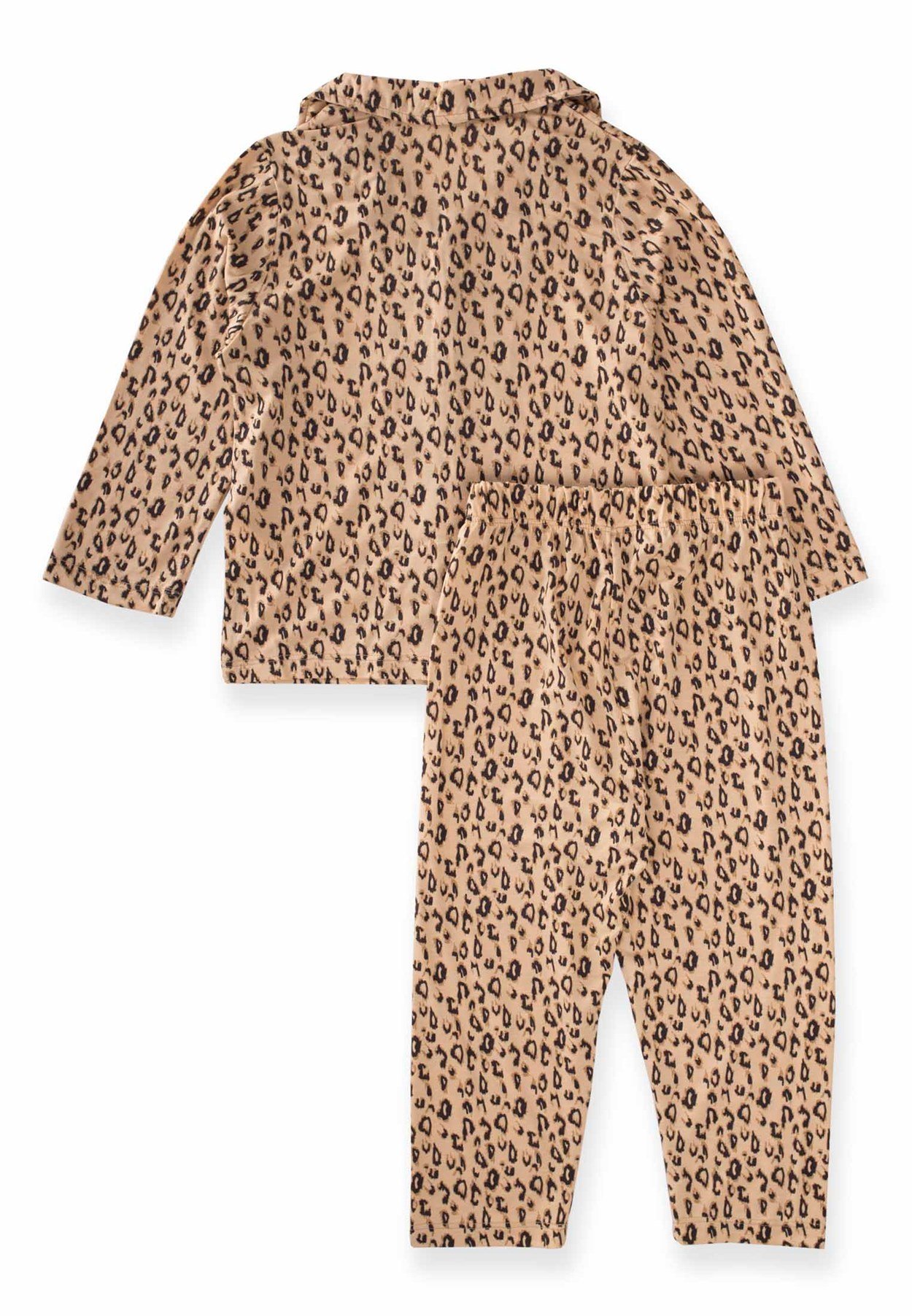 70908 - 5021Dökümlü Gömlek Yaka Pijama Takım 3-9 Yaş BEJ - CigitCigitDökümlü Gömlek Yaka Pijama Takım 3-9 Yaş BEJ