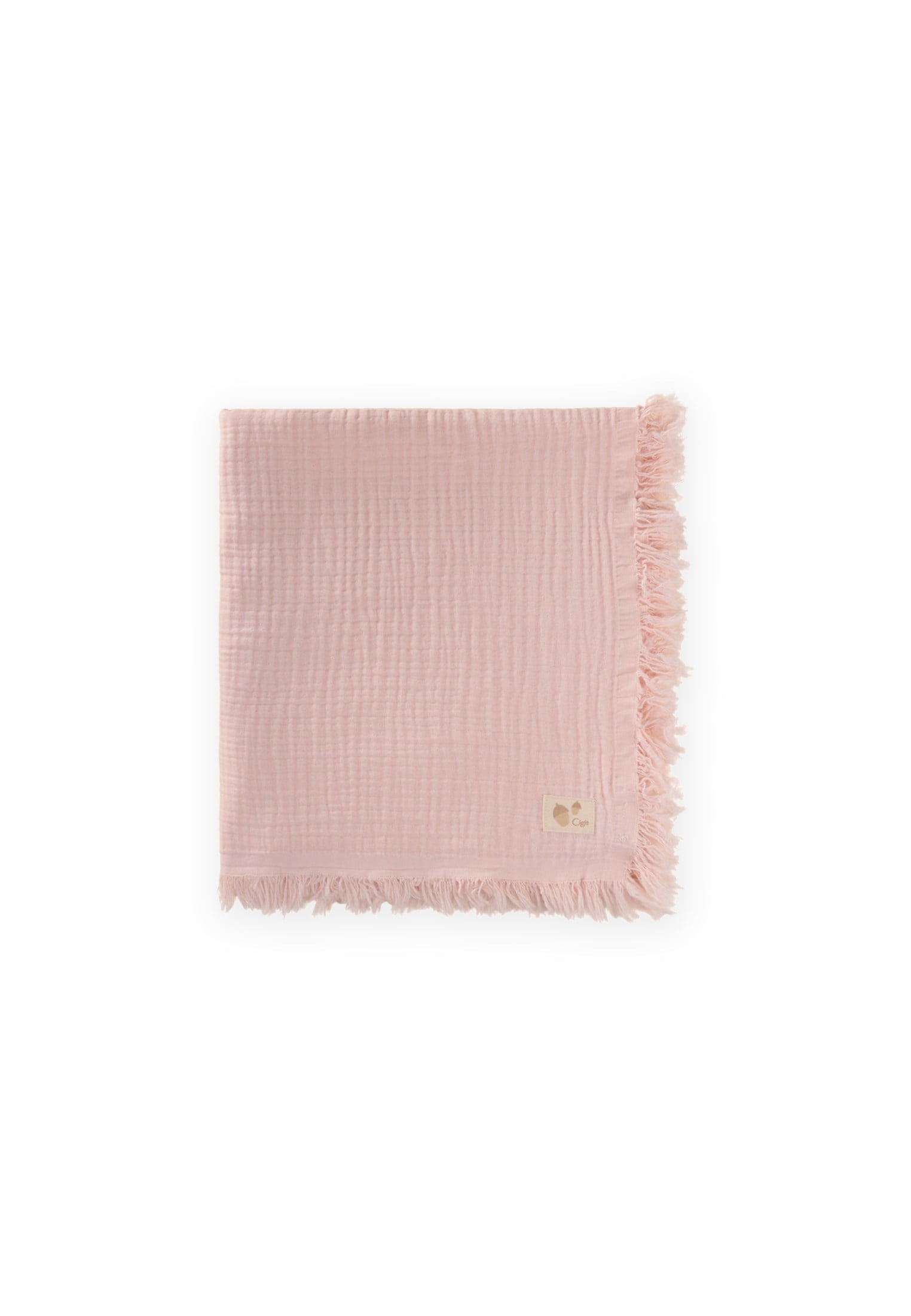 CigitDört Kat K. Püsküllü Battaniye 80X120 Cm PUDRA PEMBE