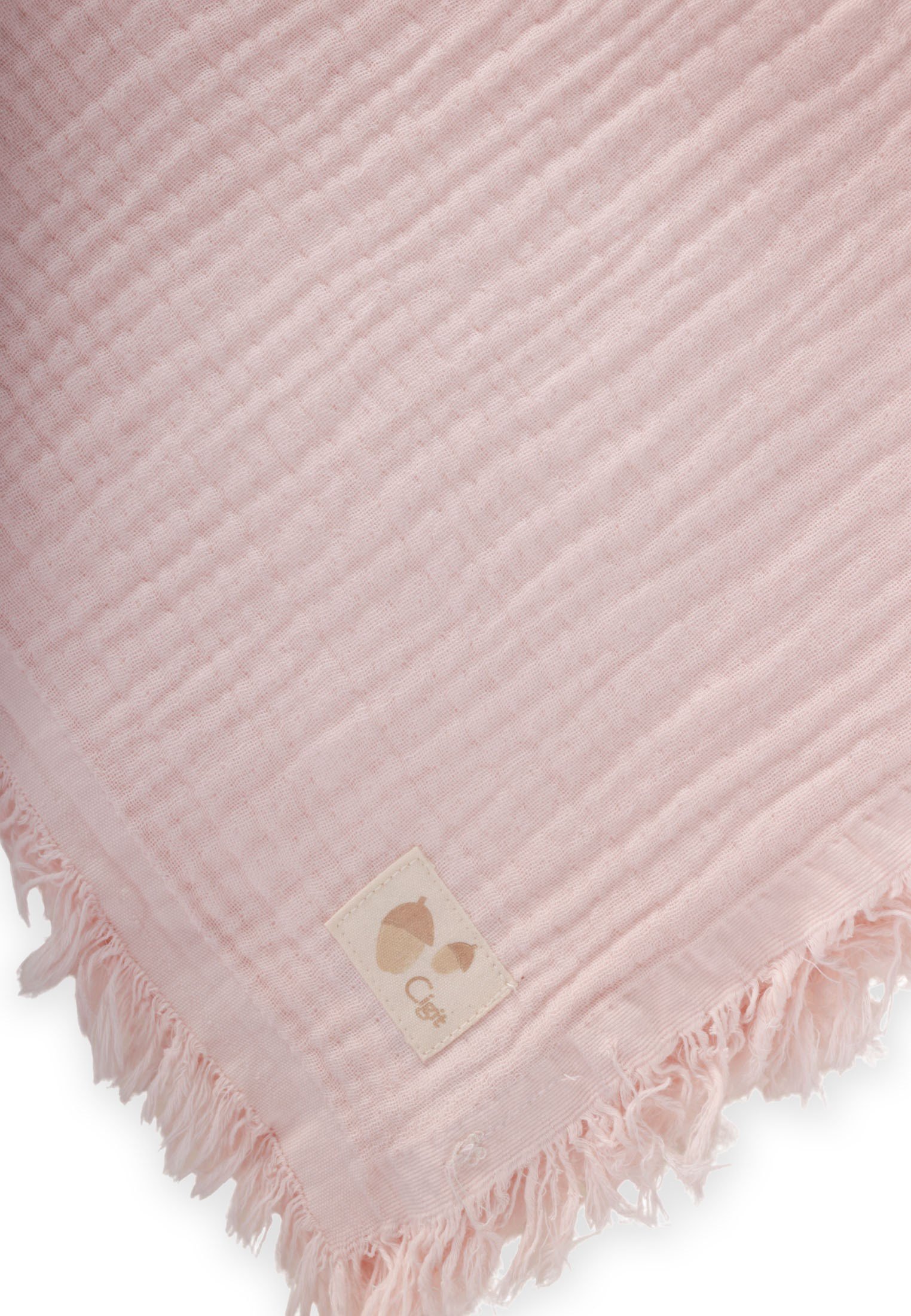 CigitDört Kat K. Püsküllü Battaniye 80X120 Cm PUDRA PEMBE