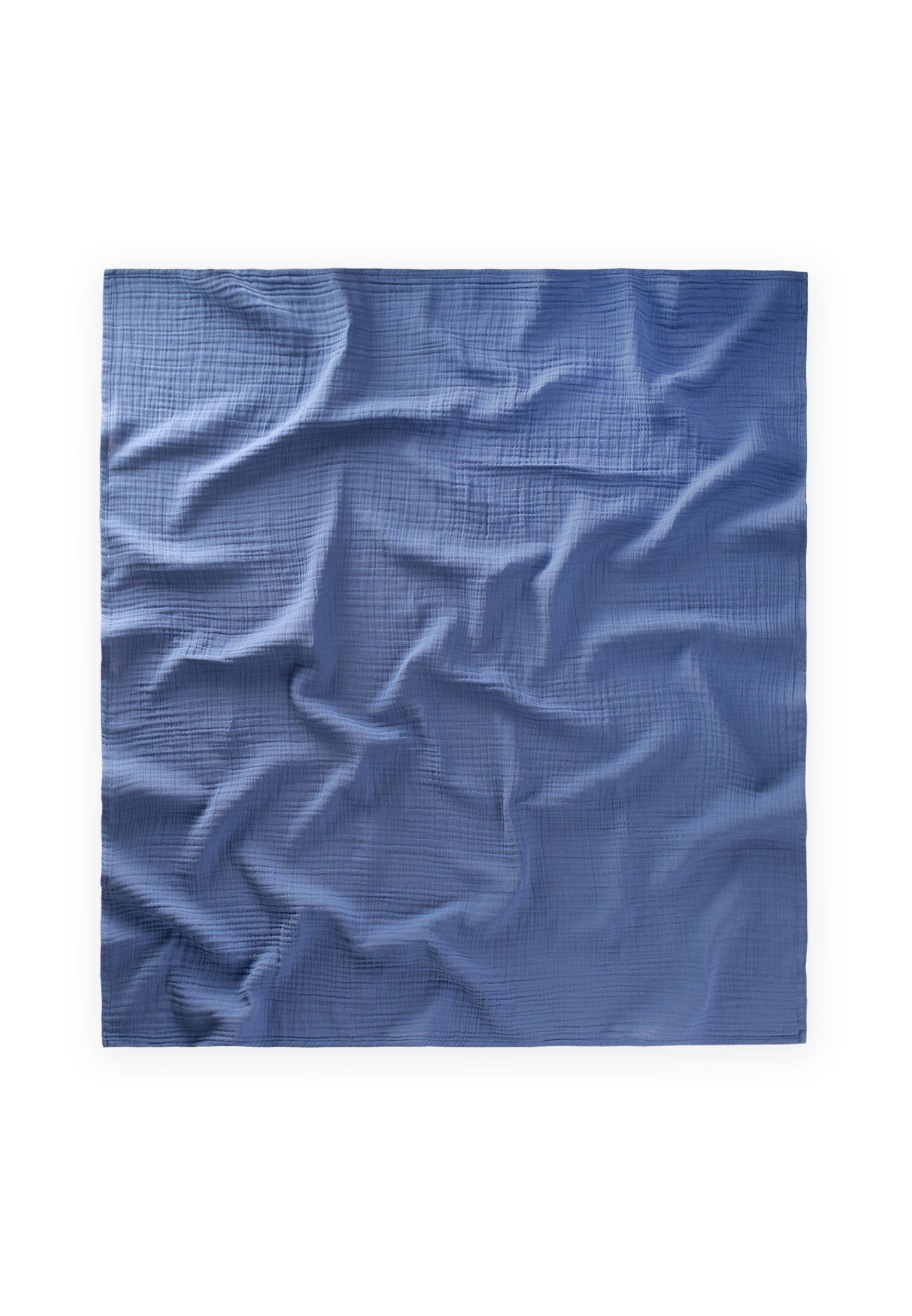 CigitDüz Müslin Battaniye 90x100 cm İndigo Mavi