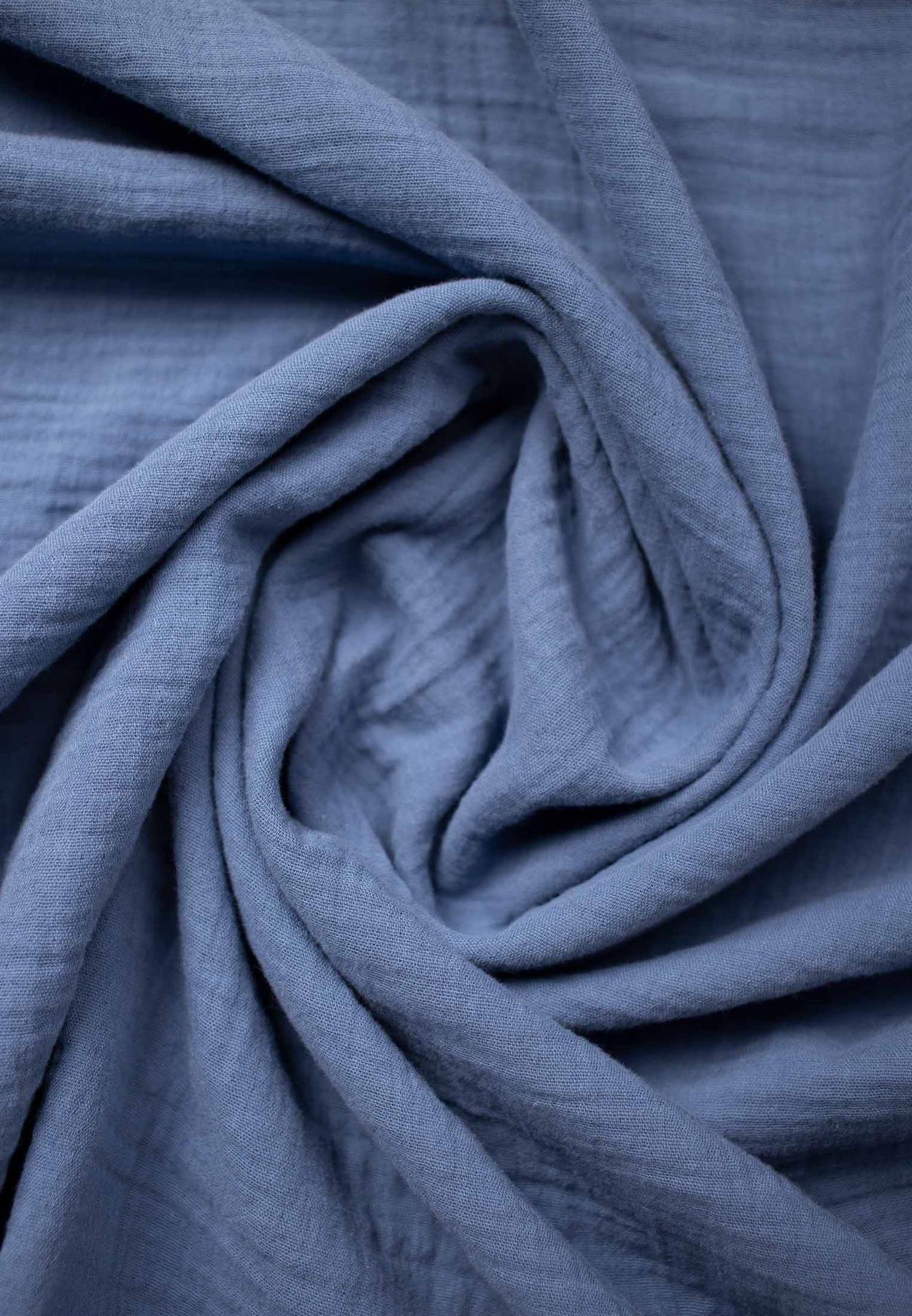 CigitDüz/Çizgili Çift Taraflı Battaniye 90X100 Cm İndigo Mavi