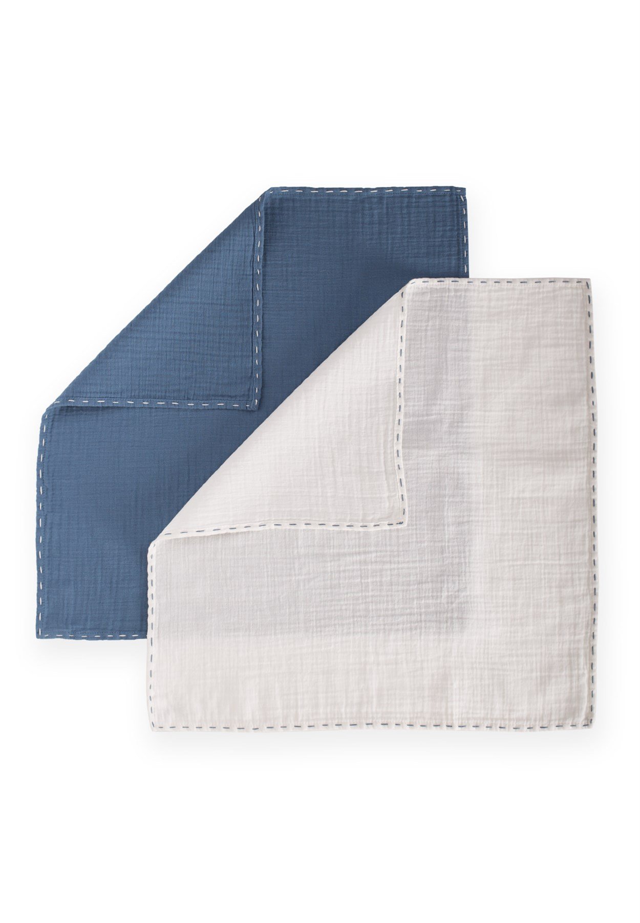 100317 - 5201El İşi 50x50 cm Müslin Set Ekru İndigo - CigitCigitEl İşi 50x50 cm Müslin Set Ekru İndigo