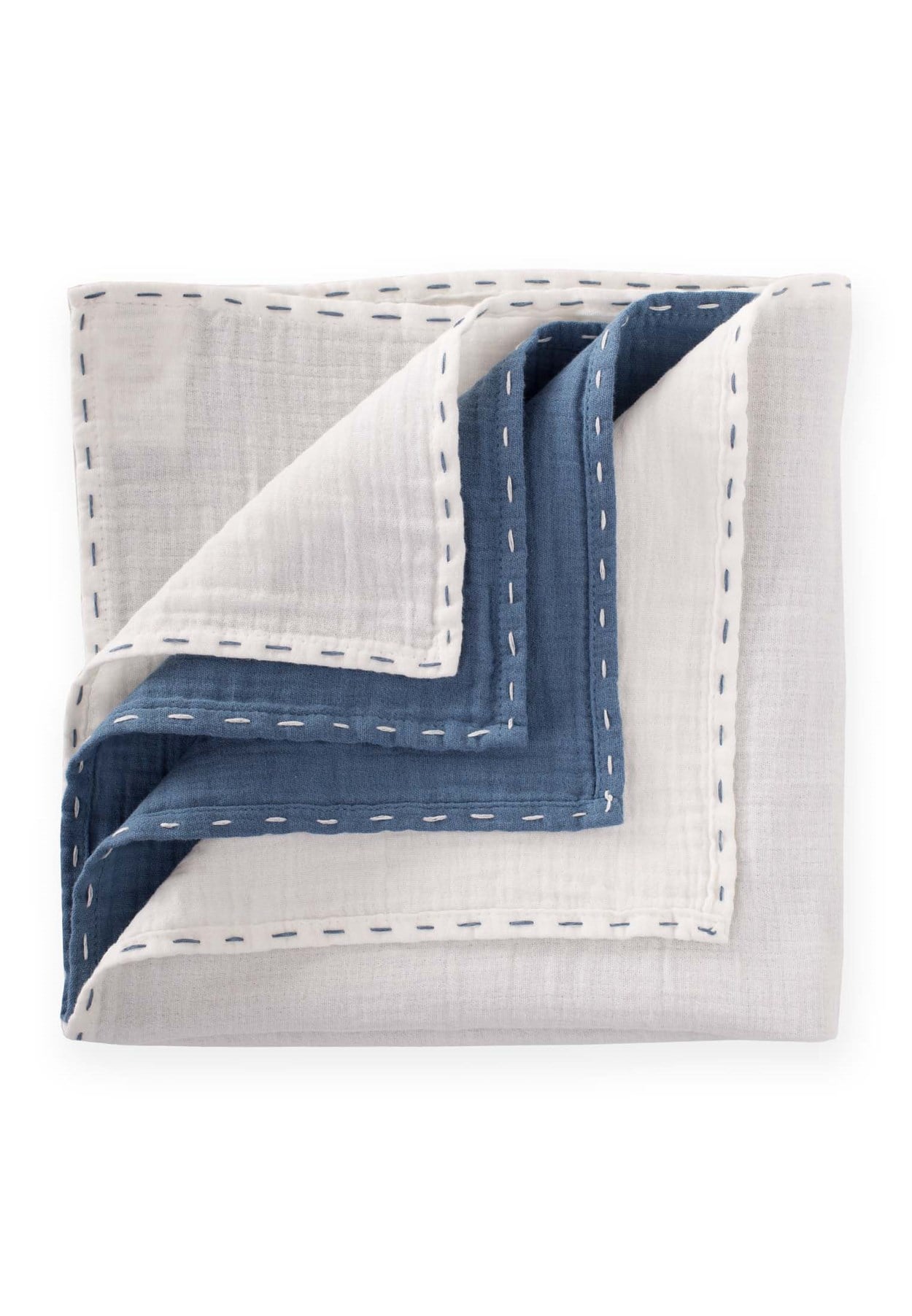 100317 - 5201El İşi 50x50 cm Müslin Set Ekru İndigo - CigitCigitEl İşi 50x50 cm Müslin Set Ekru İndigo