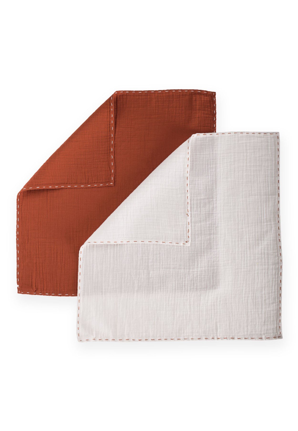 100317 - 5561El İşi 50x50 cm Müslin Set Ekru Rust - CigitCigitEl İşi 50x50 cm Müslin Set Ekru Rust