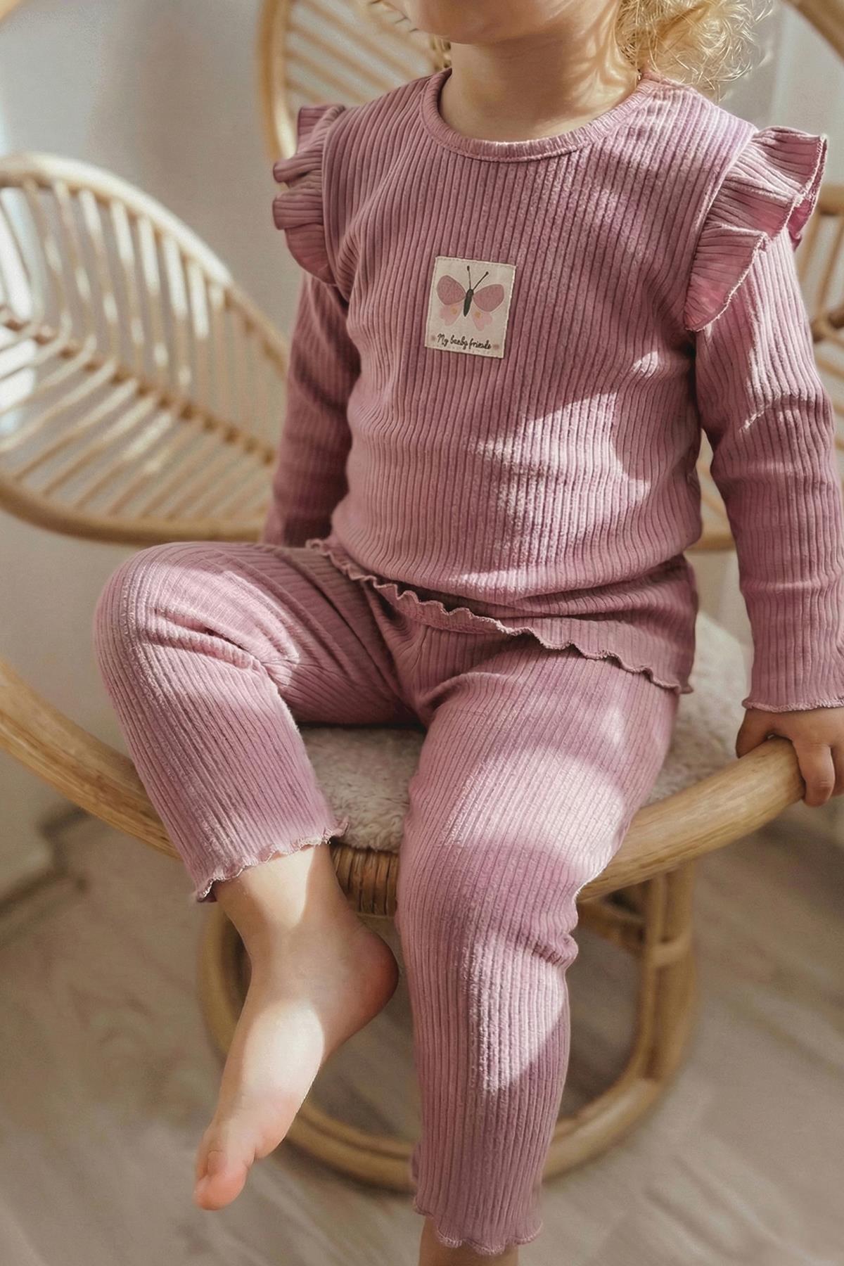 CigitEtiket Detaylı Mevsimlik Kız Takım 1-10 Yaş LEYLAK