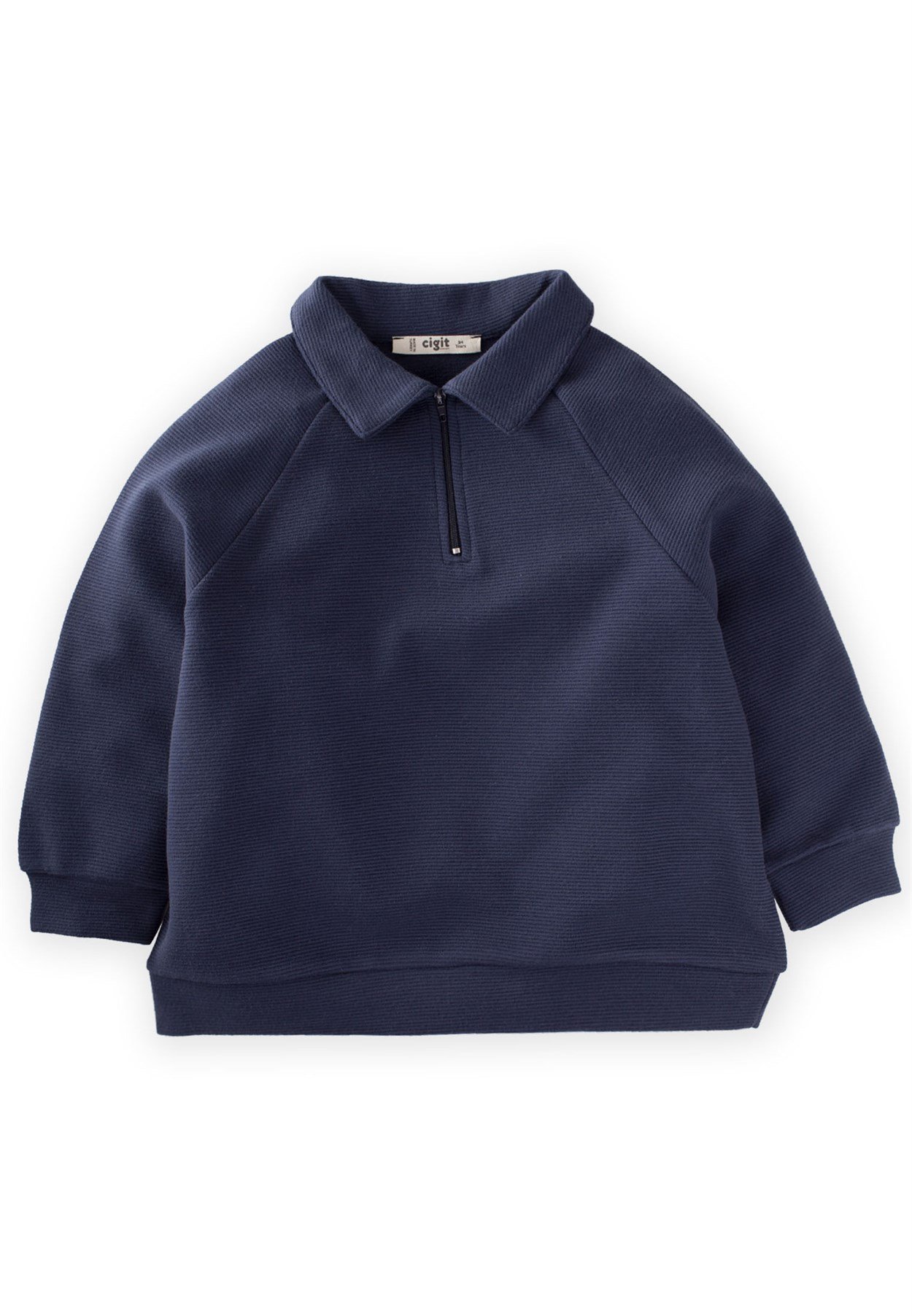 70954 - 5016Fermuar Yakalı Oversize Sweatshirt 3-8 Yaş Lacivert - Fırsat ÜrünüCigitFermuar Yakalı Oversize Sweatshirt 3-8 Yaş Lacivert
