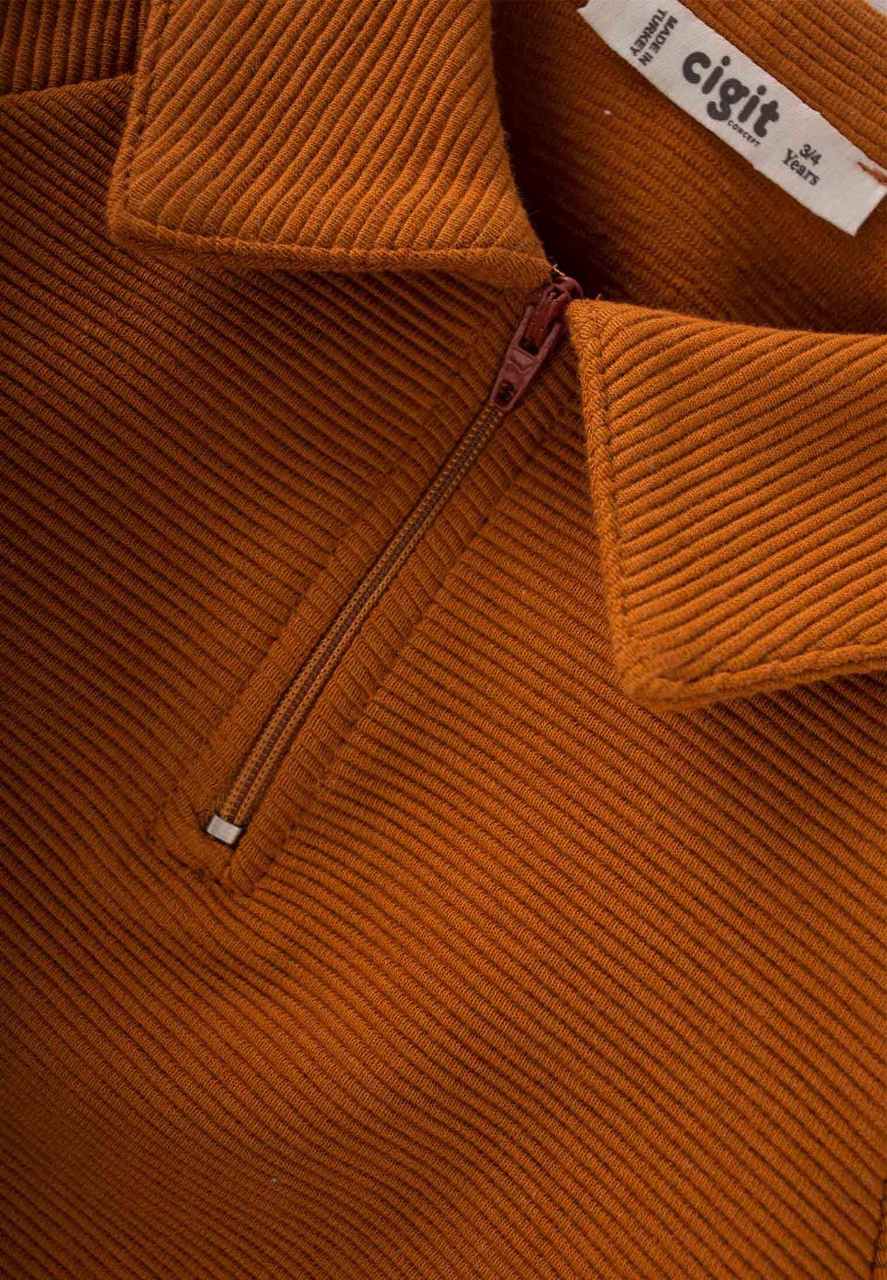 70954 - 5061Fermuar Yakalı Oversize Sweatshirt 3-8 Yaş Turuncu - Fırsat ÜrünüCigitFermuar Yakalı Oversize Sweatshirt 3-8 Yaş Turuncu