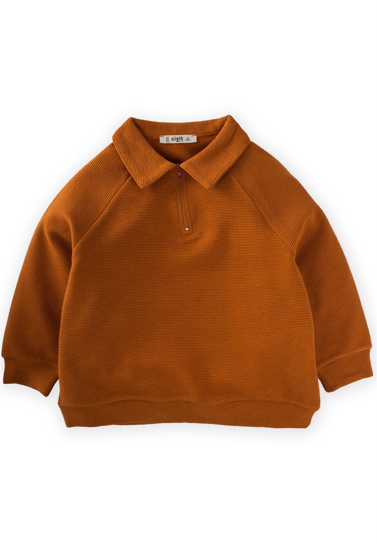 70954 - 5061Fermuar Yakalı Oversize Sweatshirt 3-8 Yaş Turuncu - Fırsat ÜrünüCigitFermuar Yakalı Oversize Sweatshirt 3-8 Yaş Turuncu
