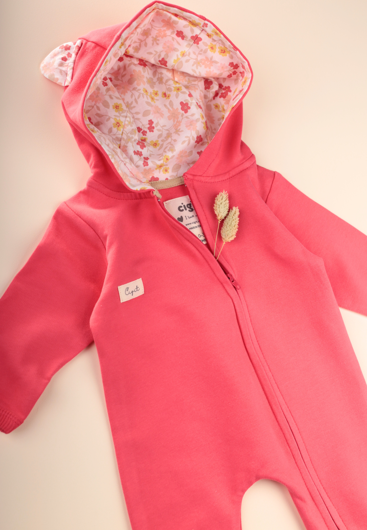 CigitFermuarlı Tulum 0-3 Yaş Mercan