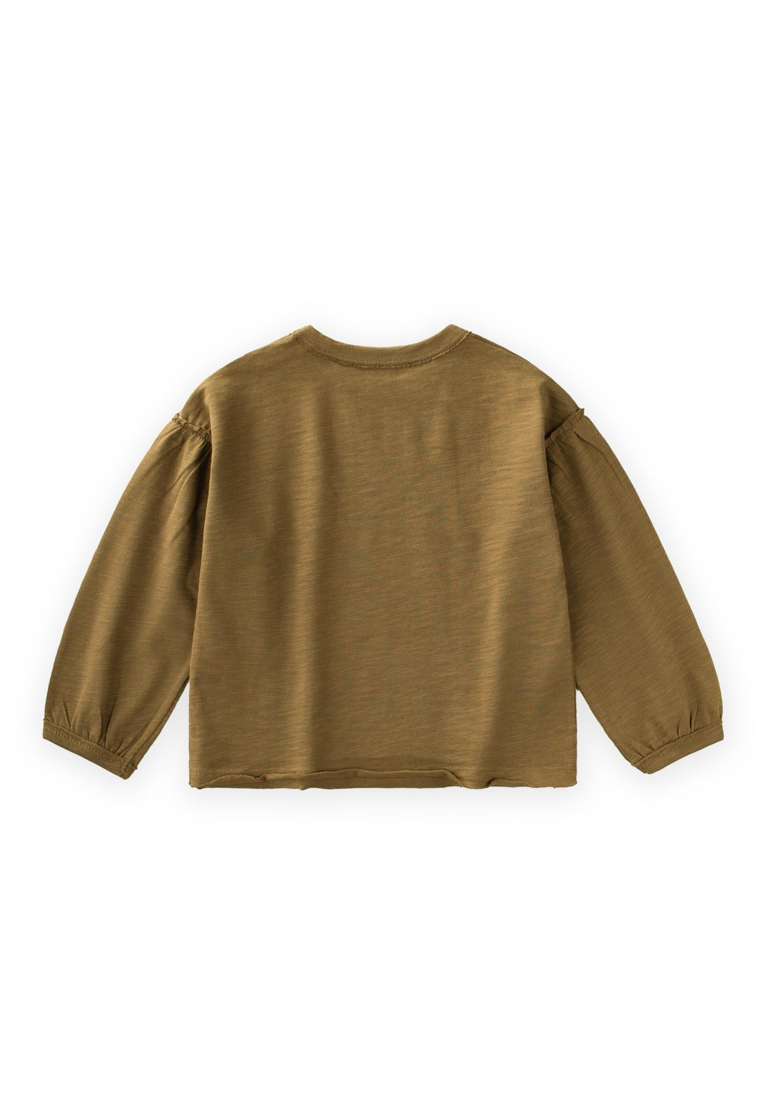 CigitFırçalı Rustik Uzun Kollu T-Shırt 1-7 Yaş OLİVE