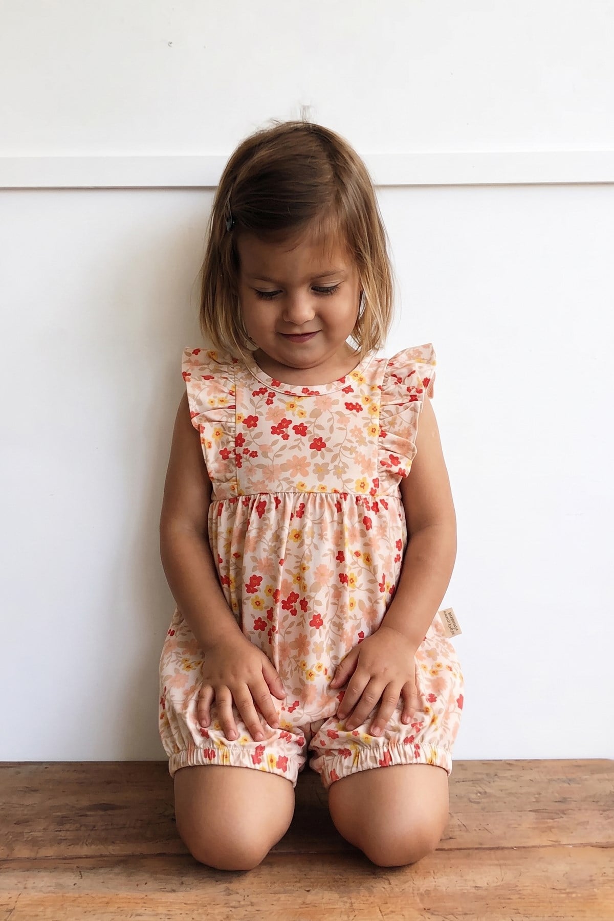 CigitFırfırlı Şort Tulum 0-3 Yaş ÇITIR ÇİÇEK DESEN